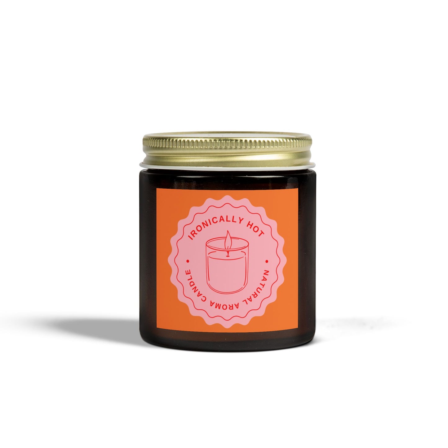 Romantic Scented Candle - "Ironically Hot" - Coconut Apricot Wax