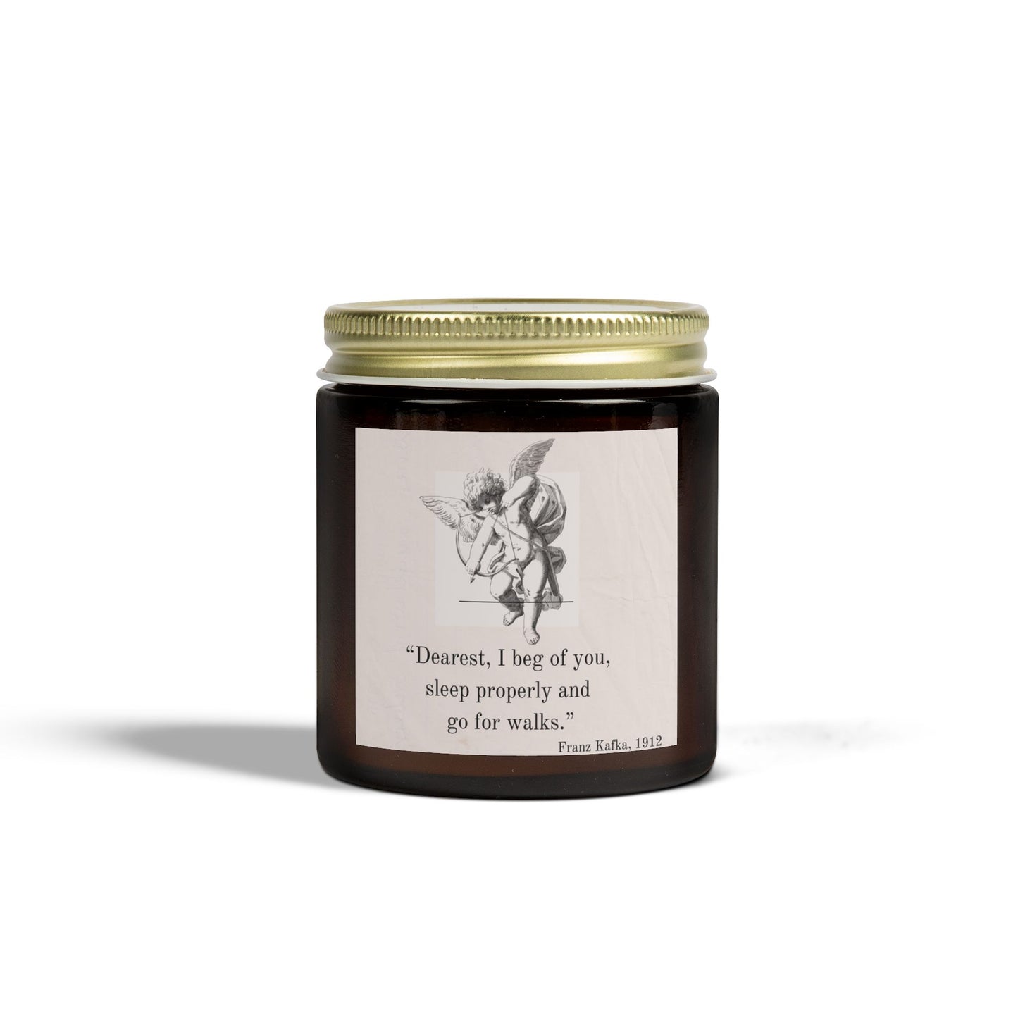 Romantic Quote Scented Candle - Cupid Baby Angel - Coconut Apricot Wax
