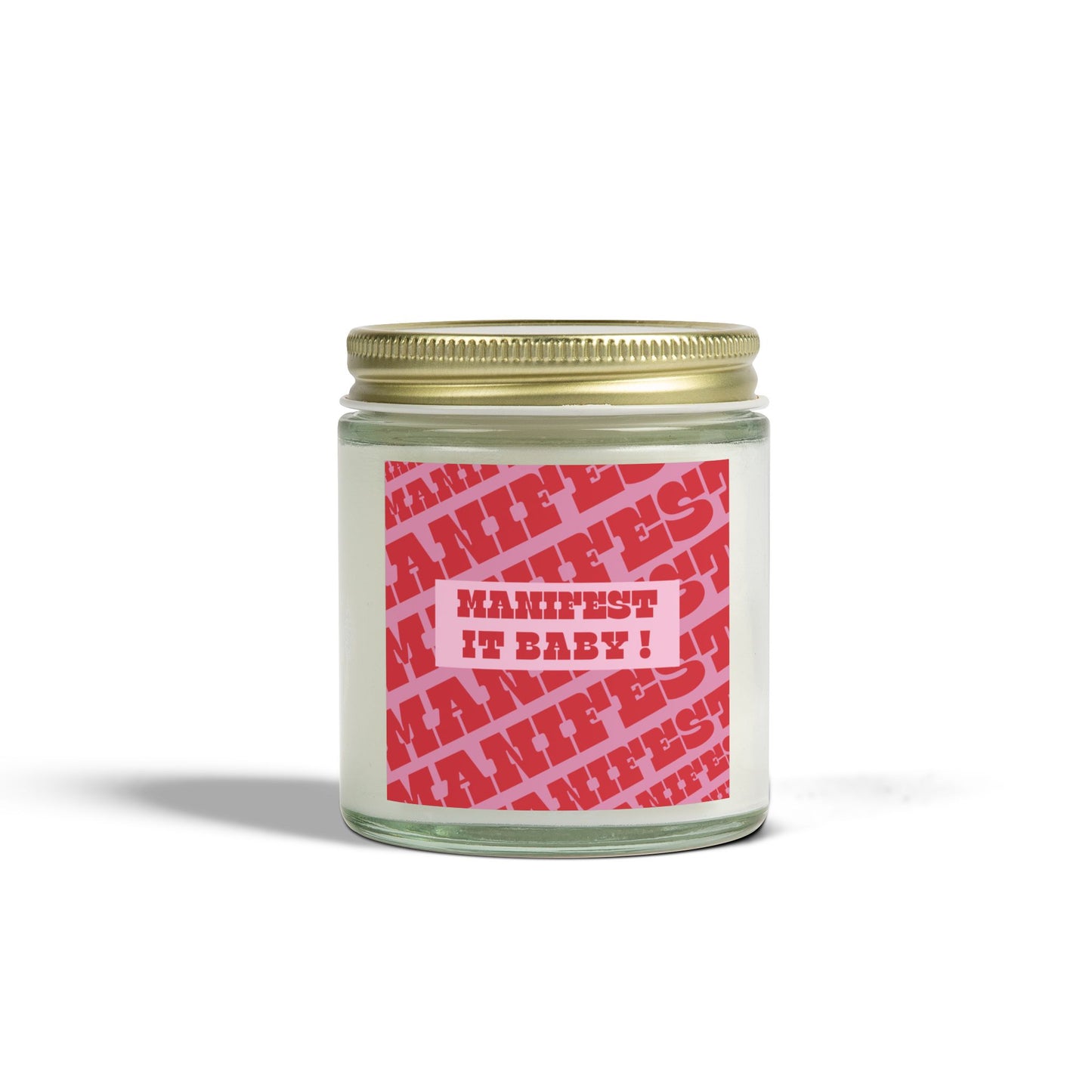 Romantic Scented Candle - Manifest It Baby - Coconut Apricot Wax