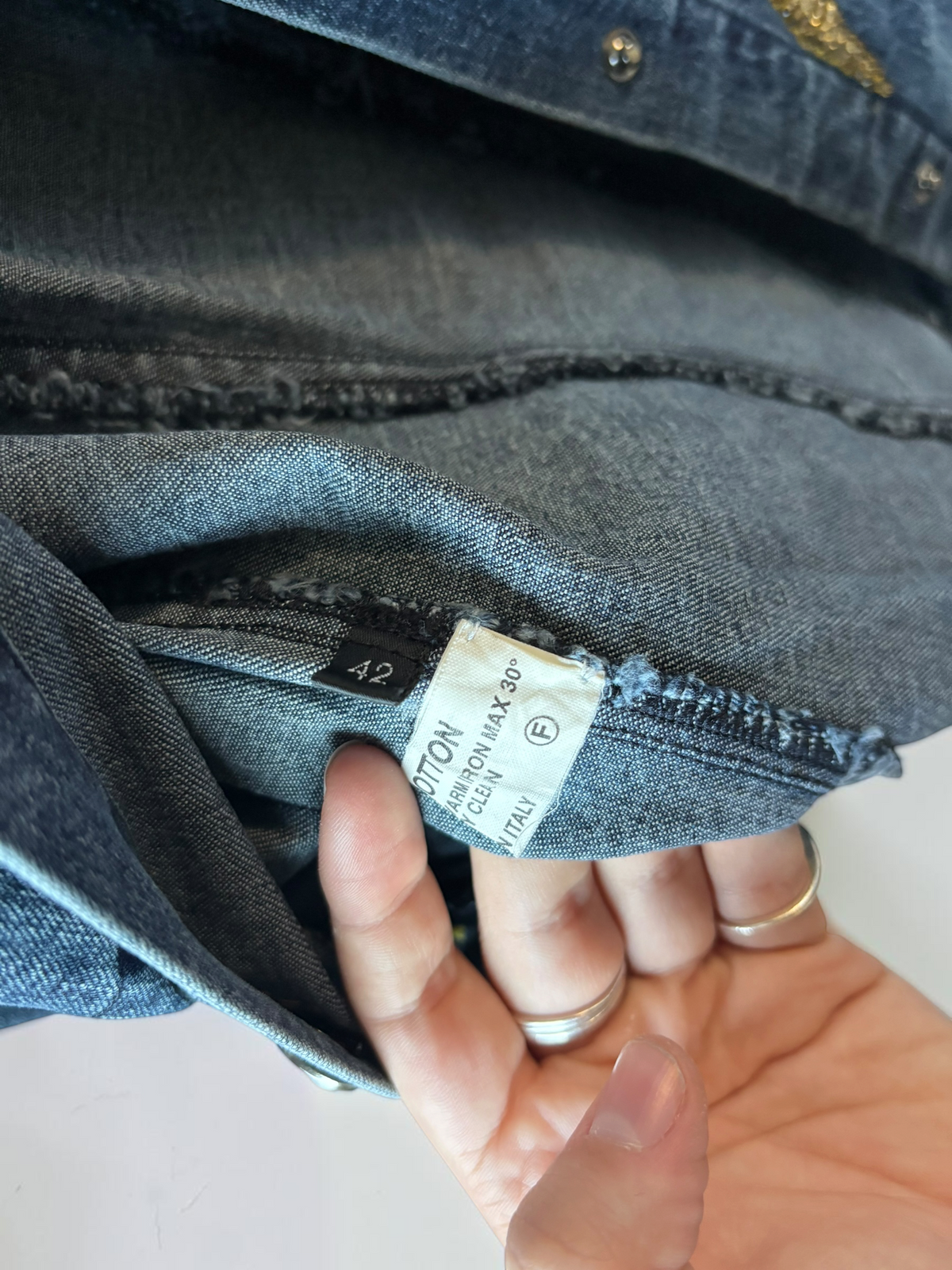 Vintage Valeria Zaccarelli Denim Jacket with Heart & Love Detail