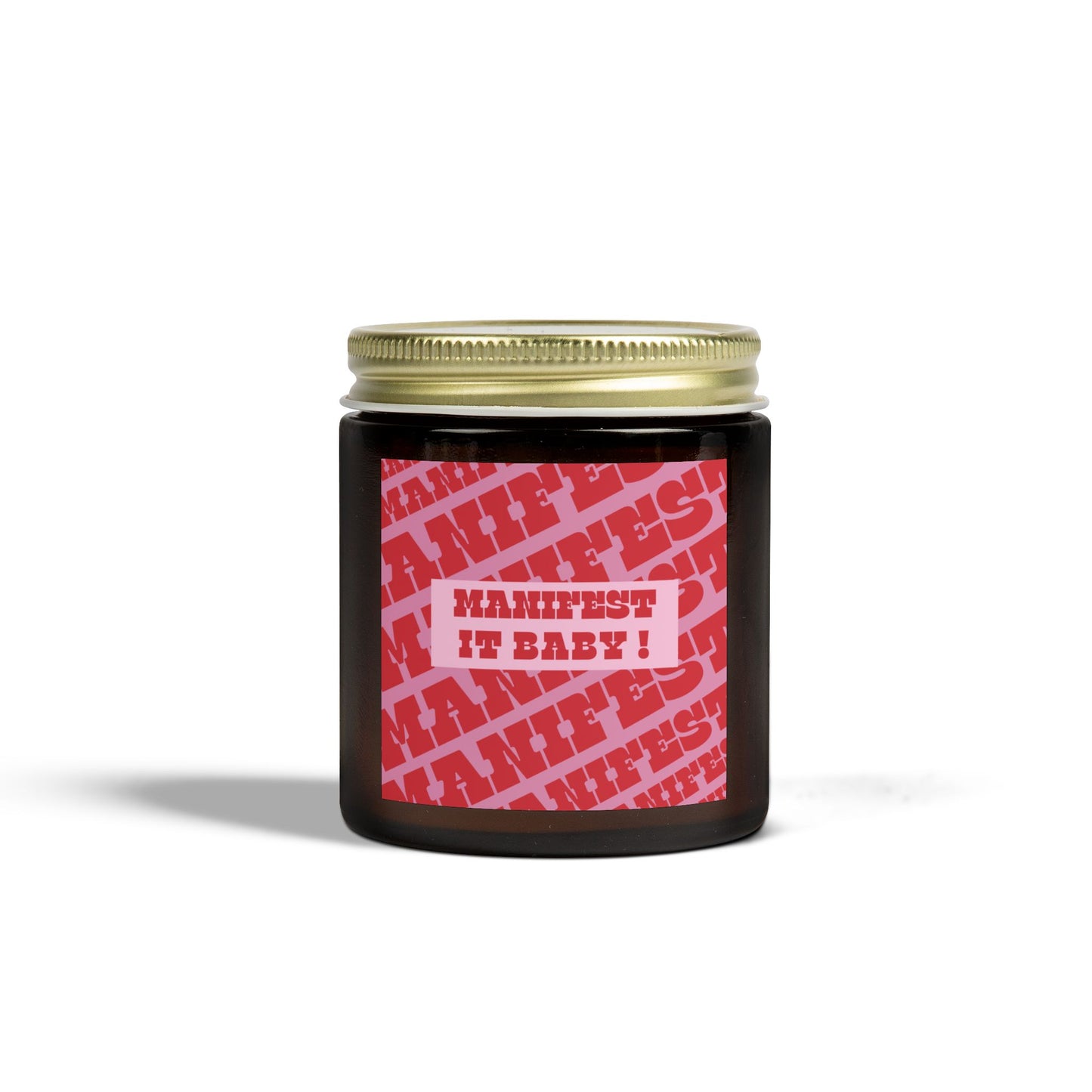 Romantic Scented Candle - Manifest It Baby - Coconut Apricot Wax