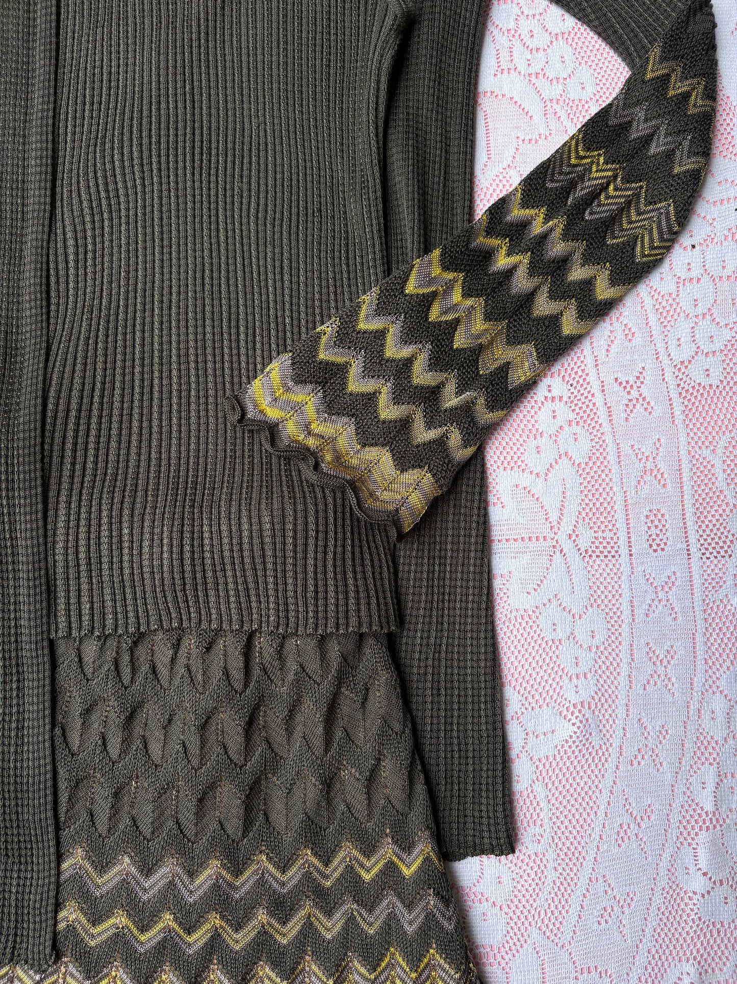 Vintage Missoni Knit Midi Skirt | Italian Designer Y2K Knitwear