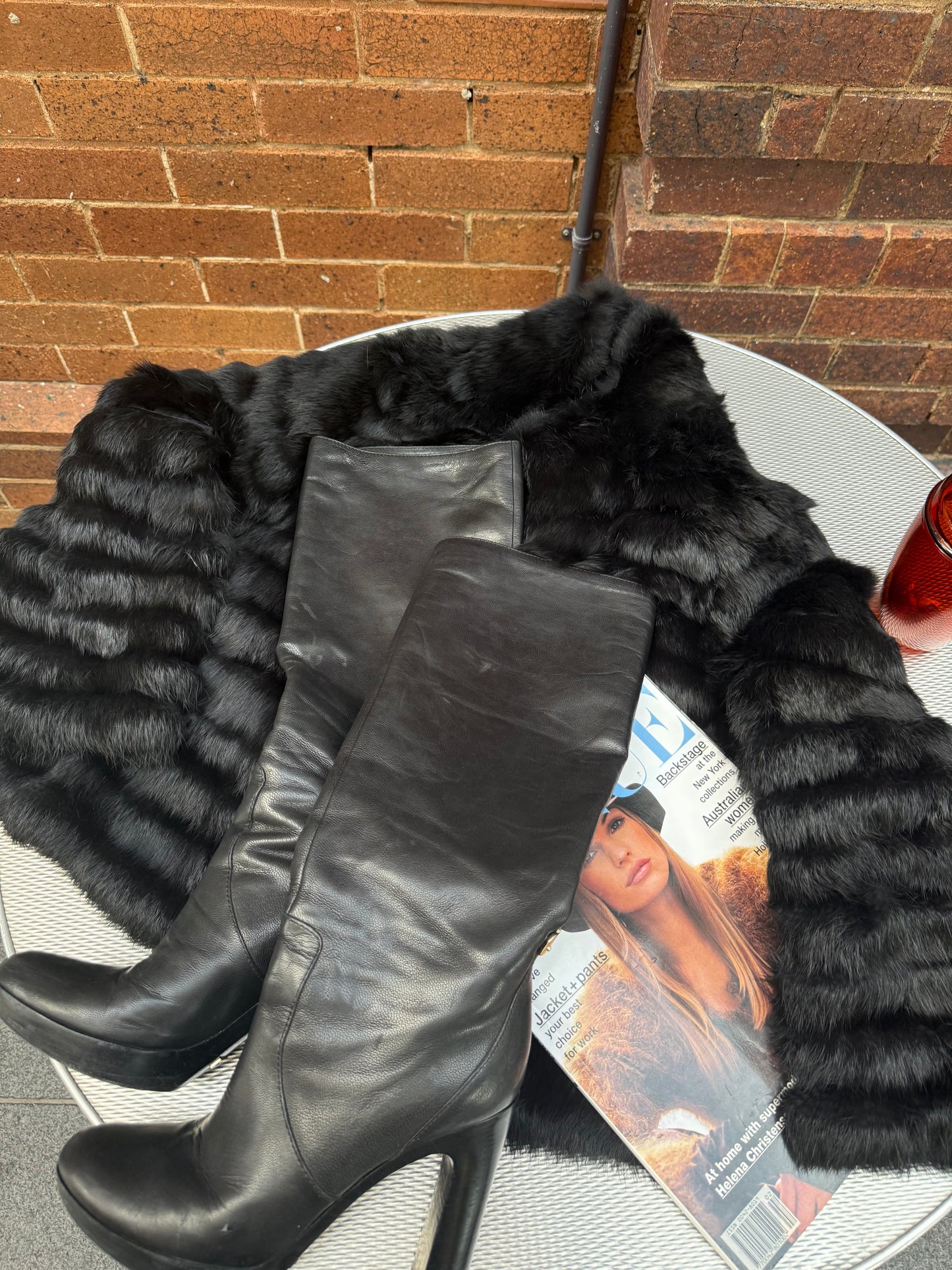 Vintage Black Rabbit Fur Jacket | Luxury Vintage Fur Coat