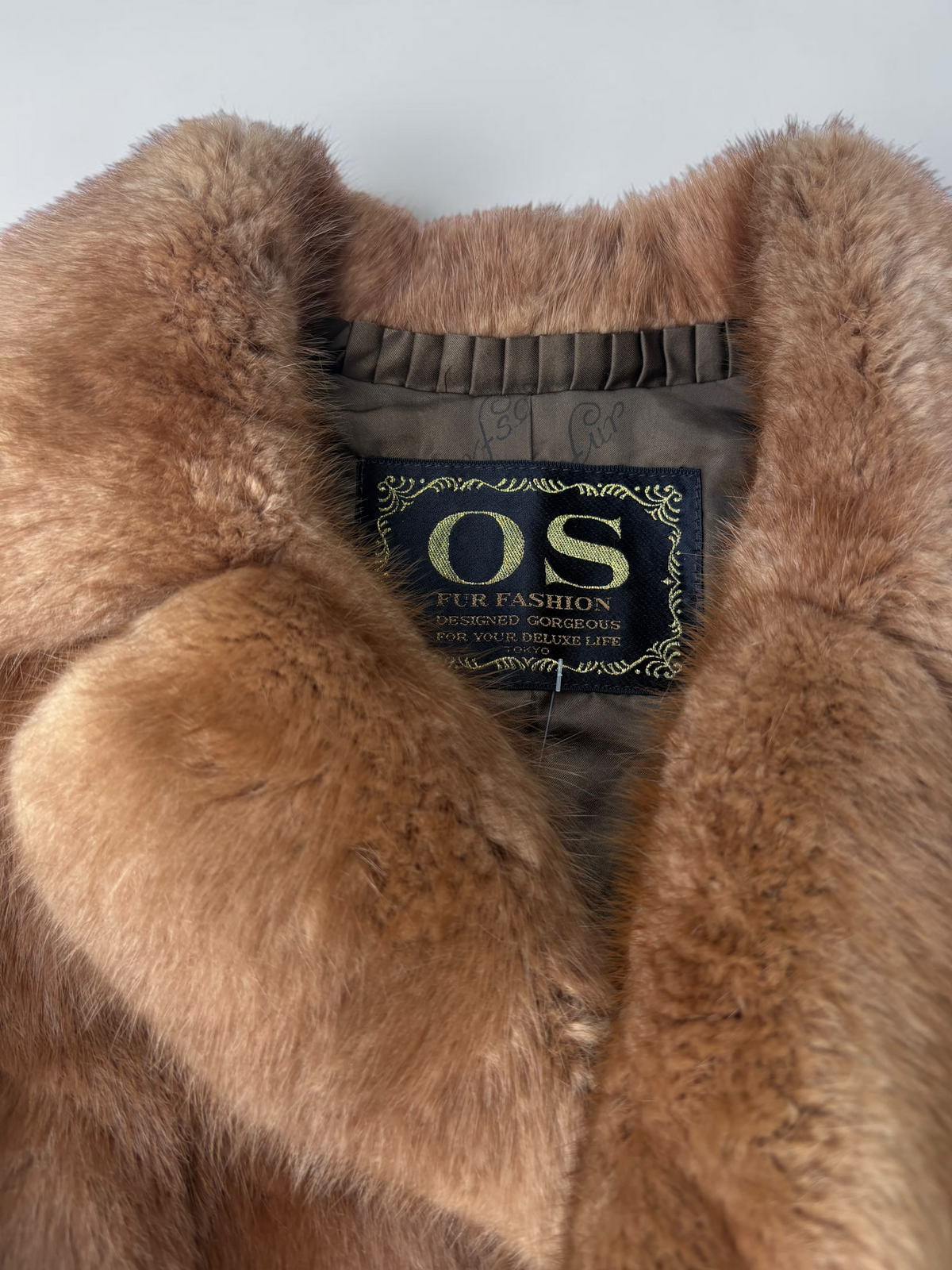 Vintage OZ Fur coat oversized collar