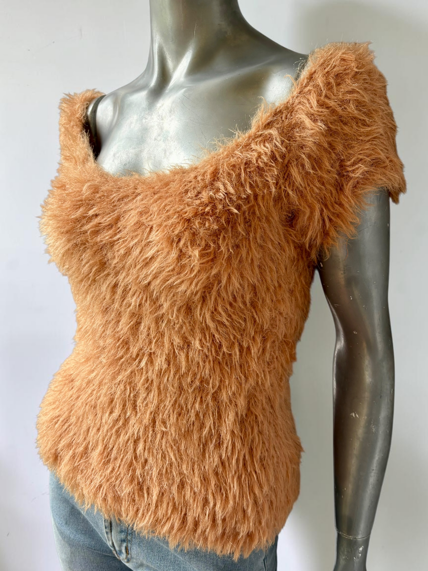 Vintage La Perla rust knit top styled