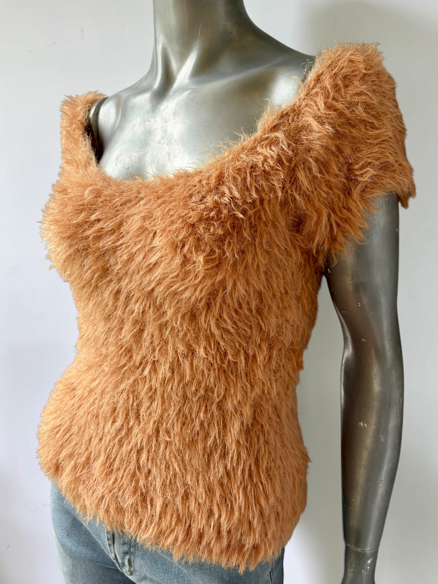 Vintage La Perla rust knit top styled