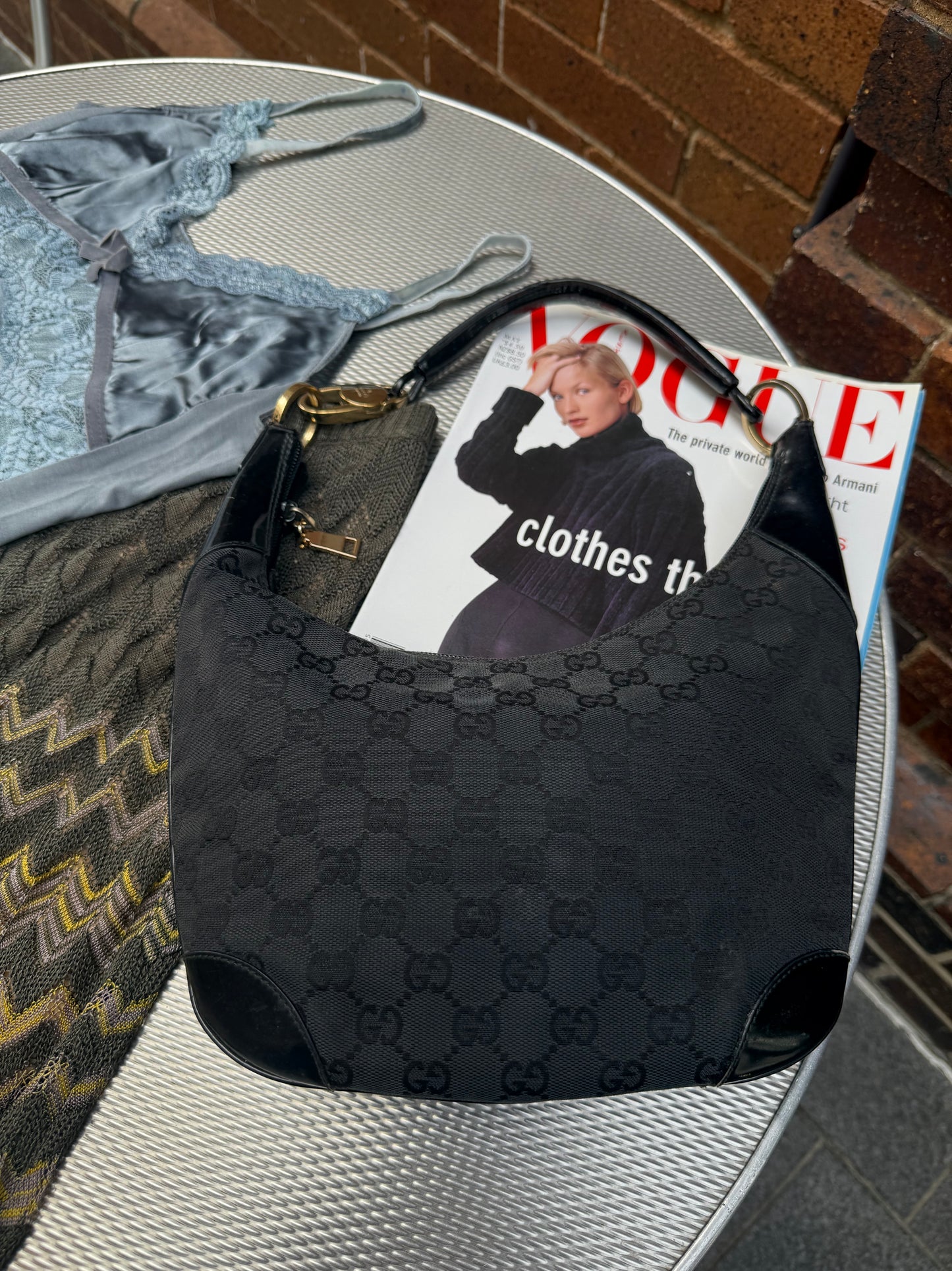 Vintage Gucci GG Logo Shoulder Bag | Designer Handbag