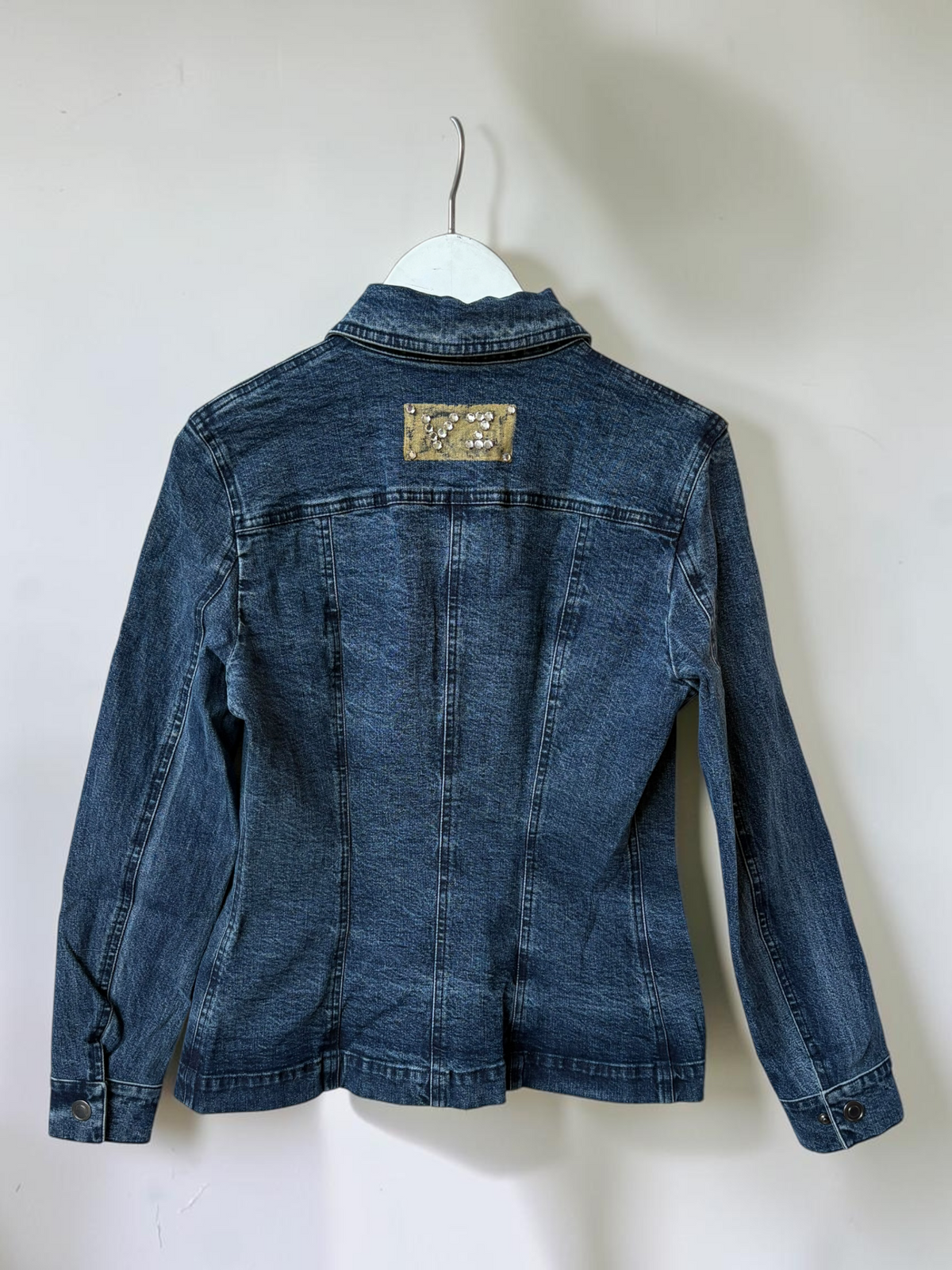 Vintage Valeria Zaccarelli Denim Jacket with Heart & Love Detail