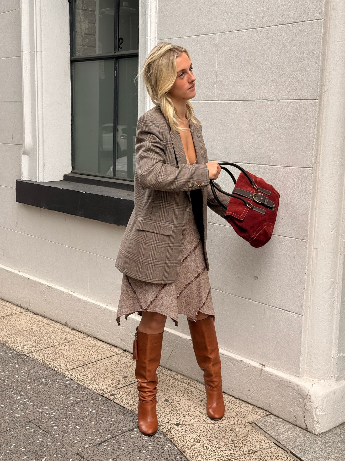 Vintage Christian Dior Brown Blazer | Designer Tailored Jacket