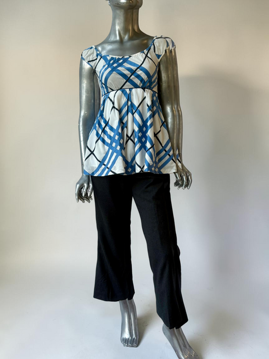 Vintage Burberry Blue Label top neckline and zip detail