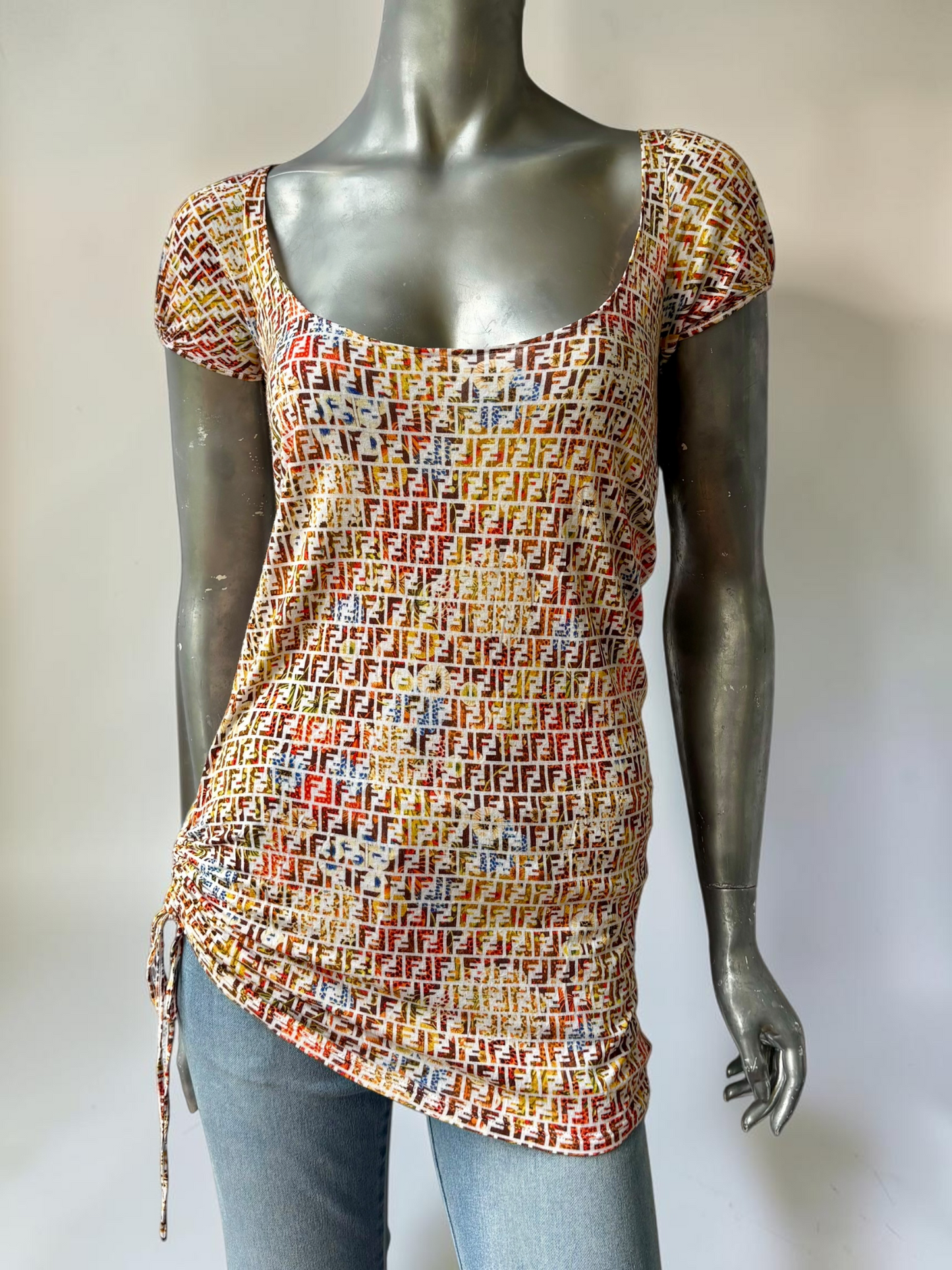 Vintage Fendi zucca monogram print top