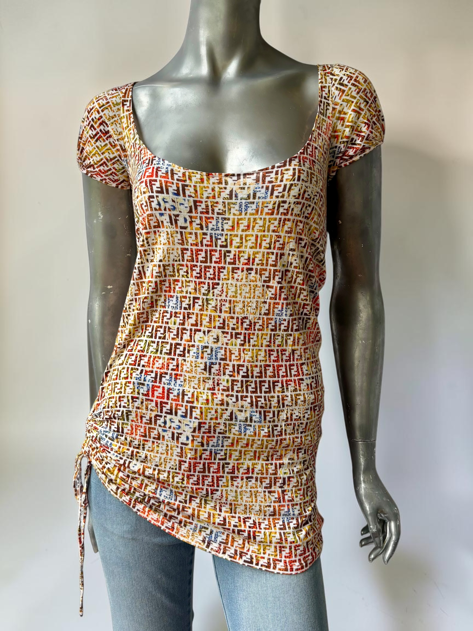 Vintage Fendi zucca monogram print top