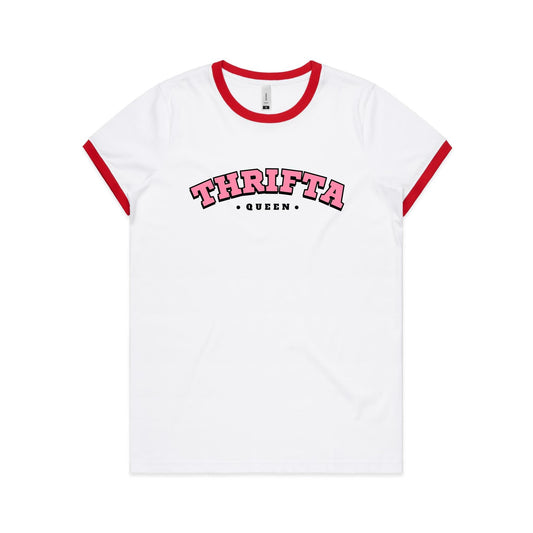 Thrifta Queen Women's Ringer Tee
