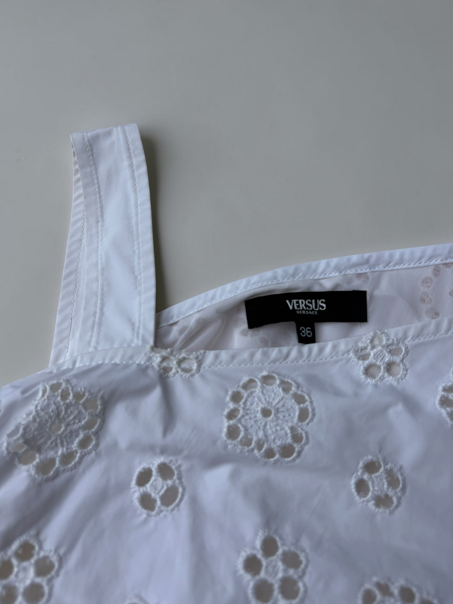 Vintage Versace White Dress | Designer Occasion Dress