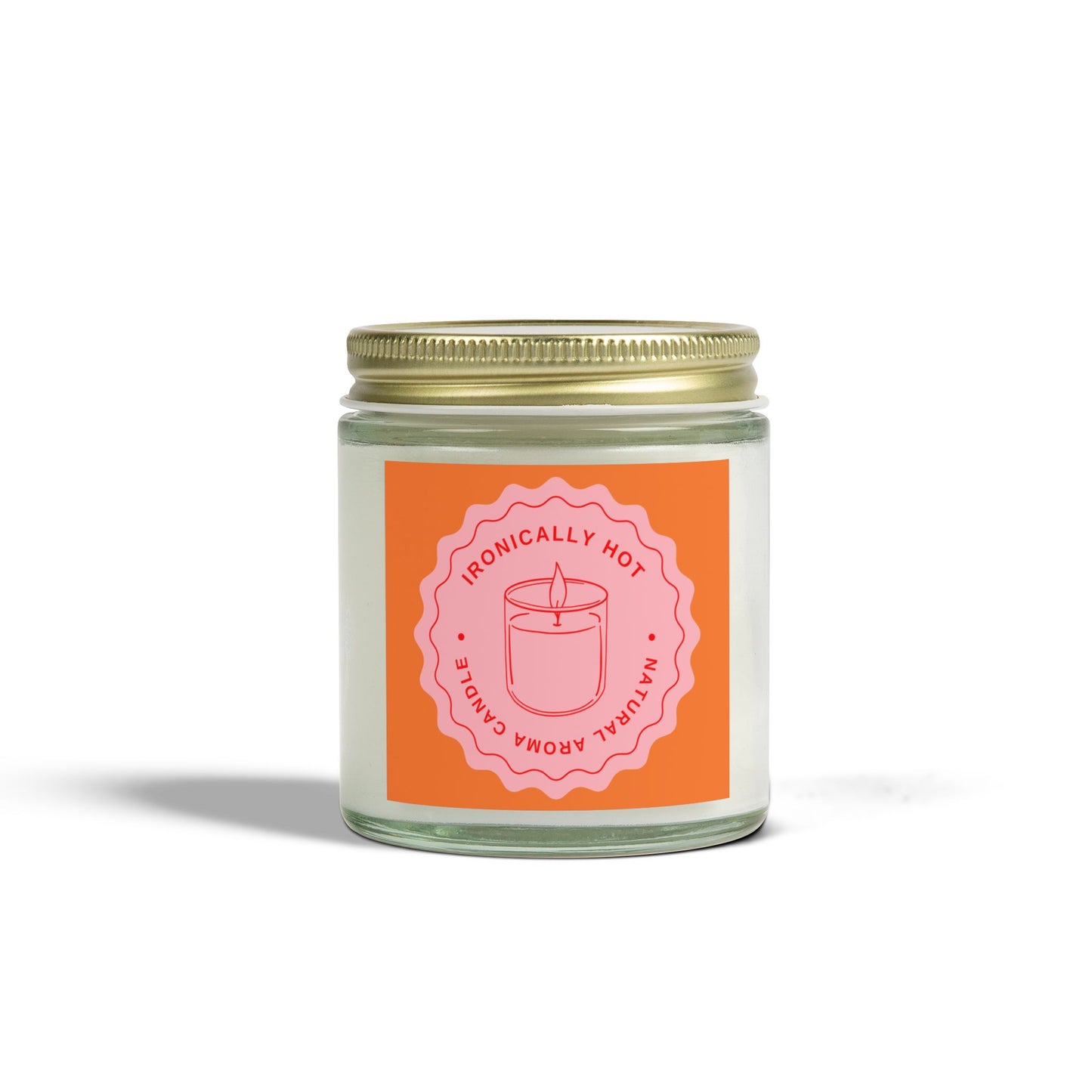 Romantic Scented Candle - "Ironically Hot" - Coconut Apricot Wax