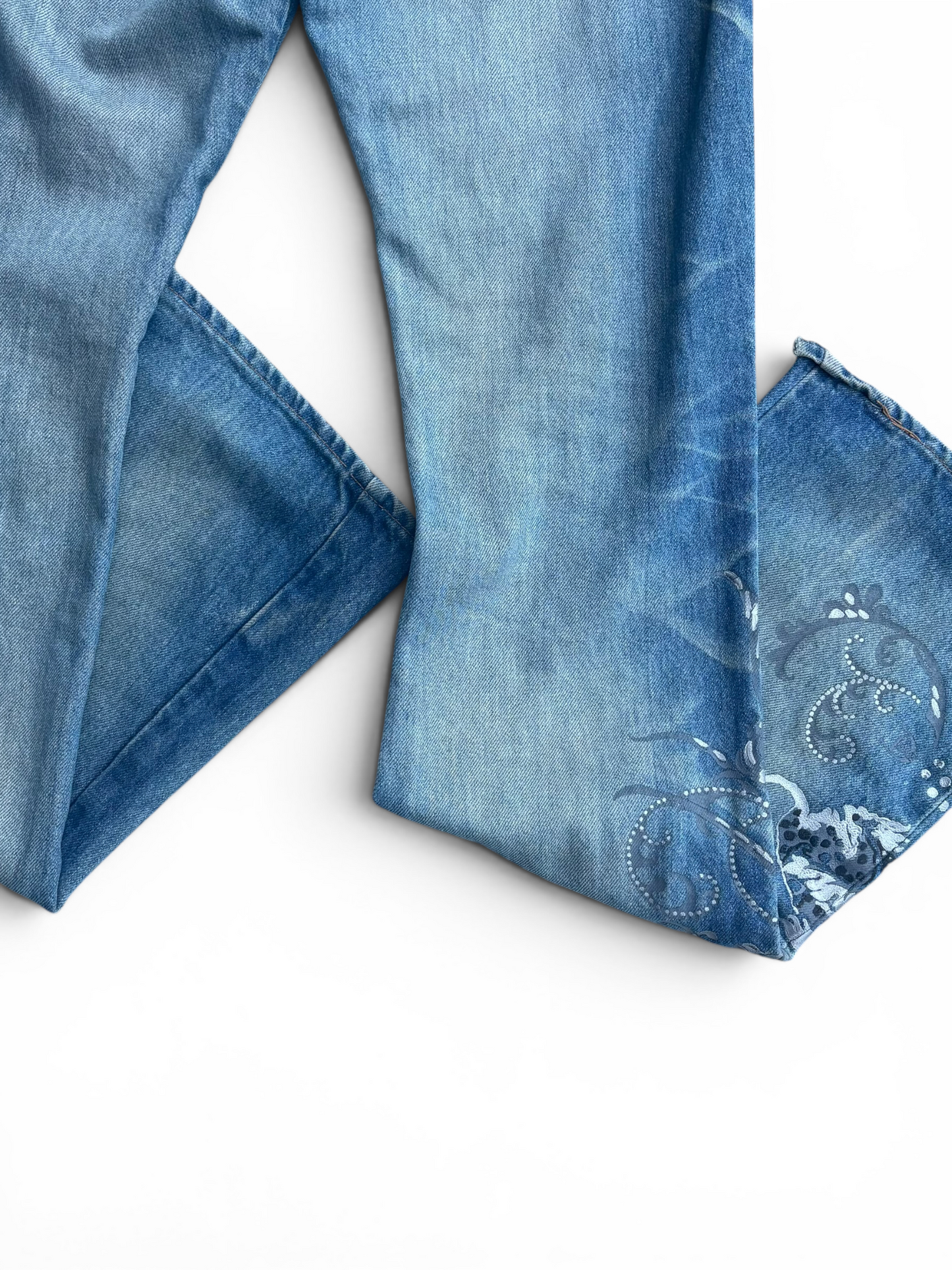 Vintage Just Cavalli Embroidered Flare Jeans | Y2K Designer Denim