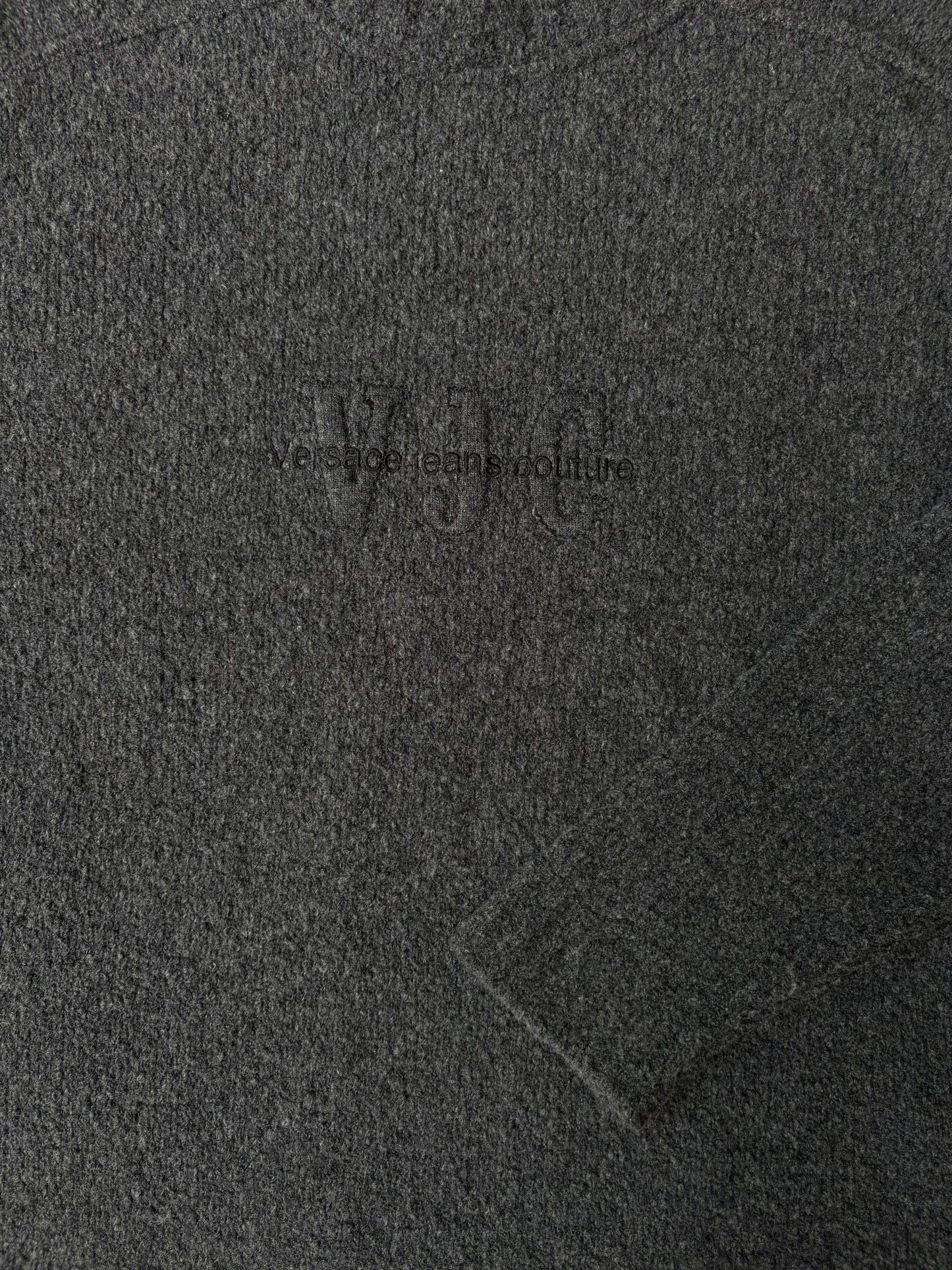Vintage Versace Grey Knit Sweater | Archive Designer Knitwear