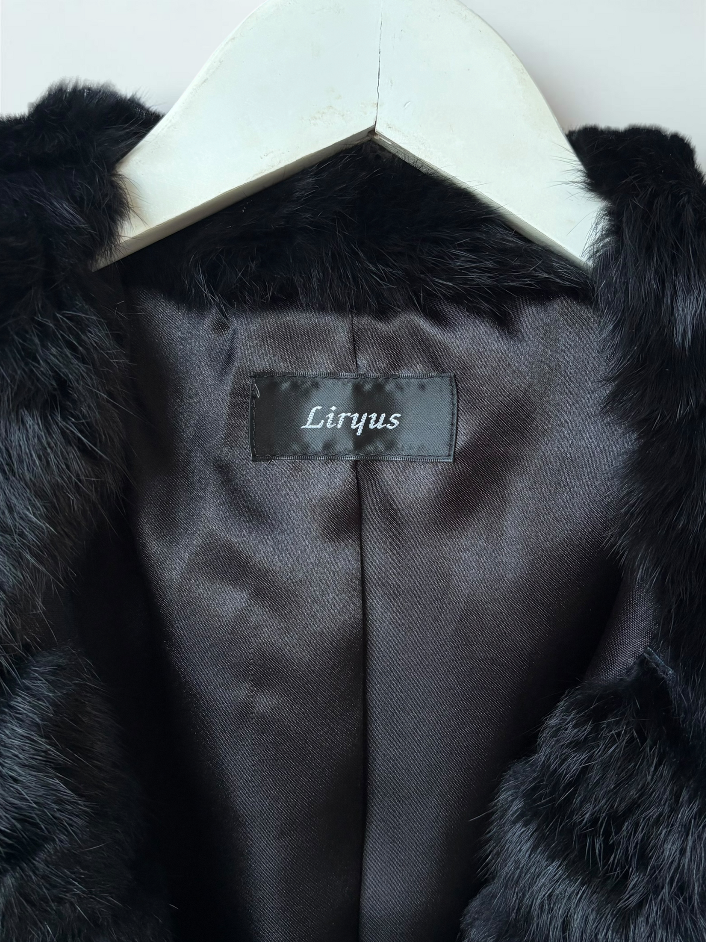 Vintage Black Rabbit Fur Jacket | Luxury Vintage Fur Coat