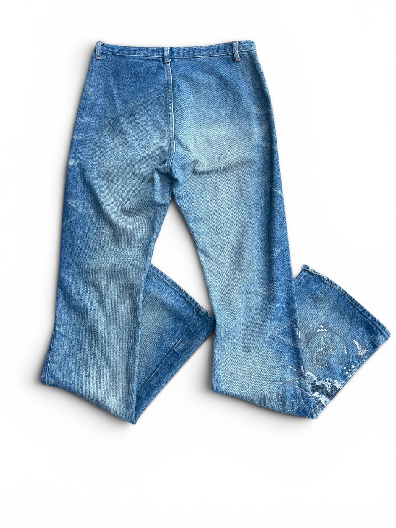 Vintage Just Cavalli Embroidered Flare Jeans | Y2K Designer Denim