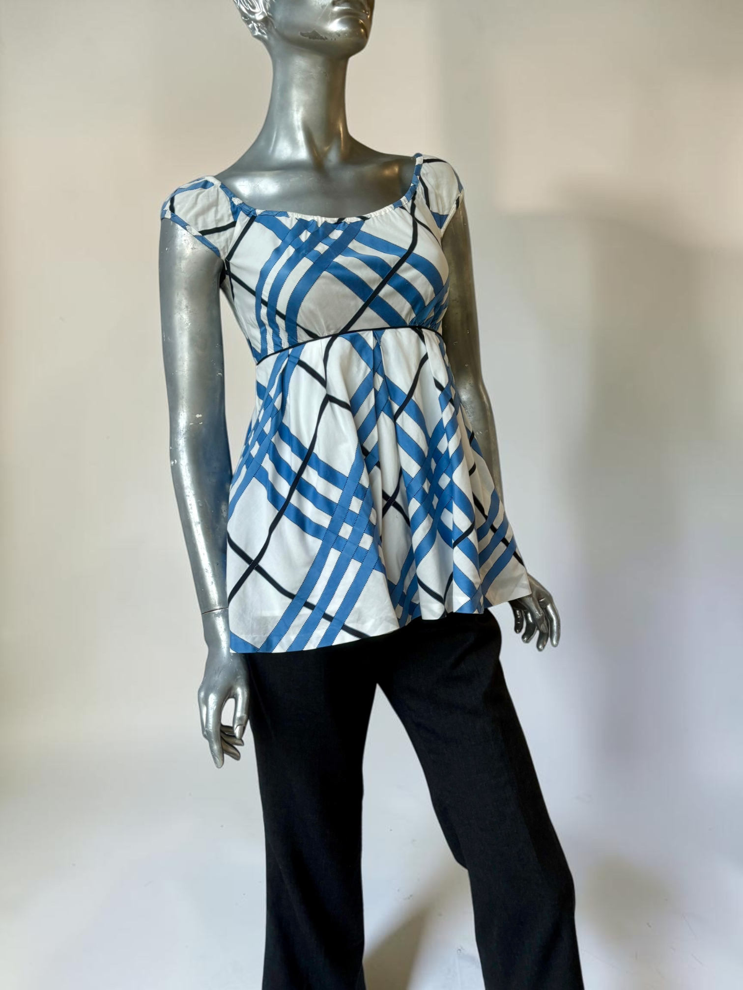Vintage Burberry Blue Label top flat lay