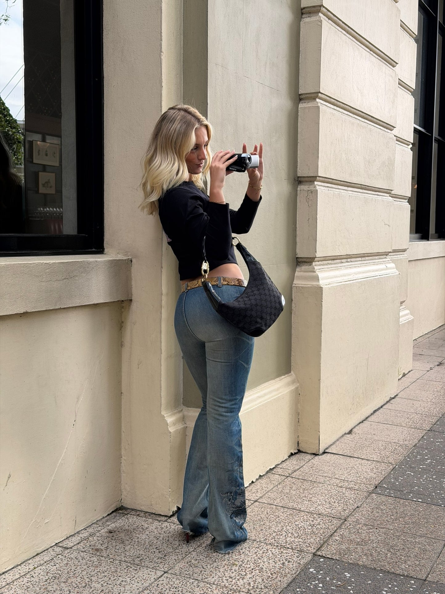 Vintage Just Cavalli Embroidered Flare Jeans | Y2K Designer Denim