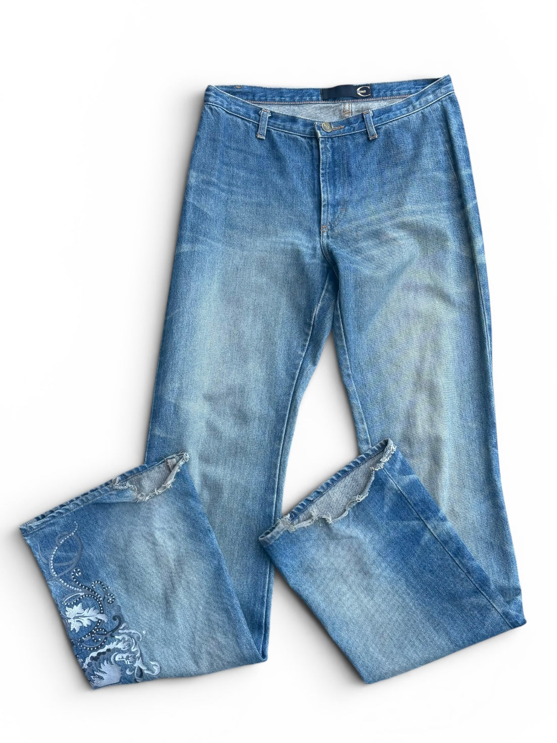 Vintage Just Cavalli Embroidered Flare Jeans | Y2K Designer Denim