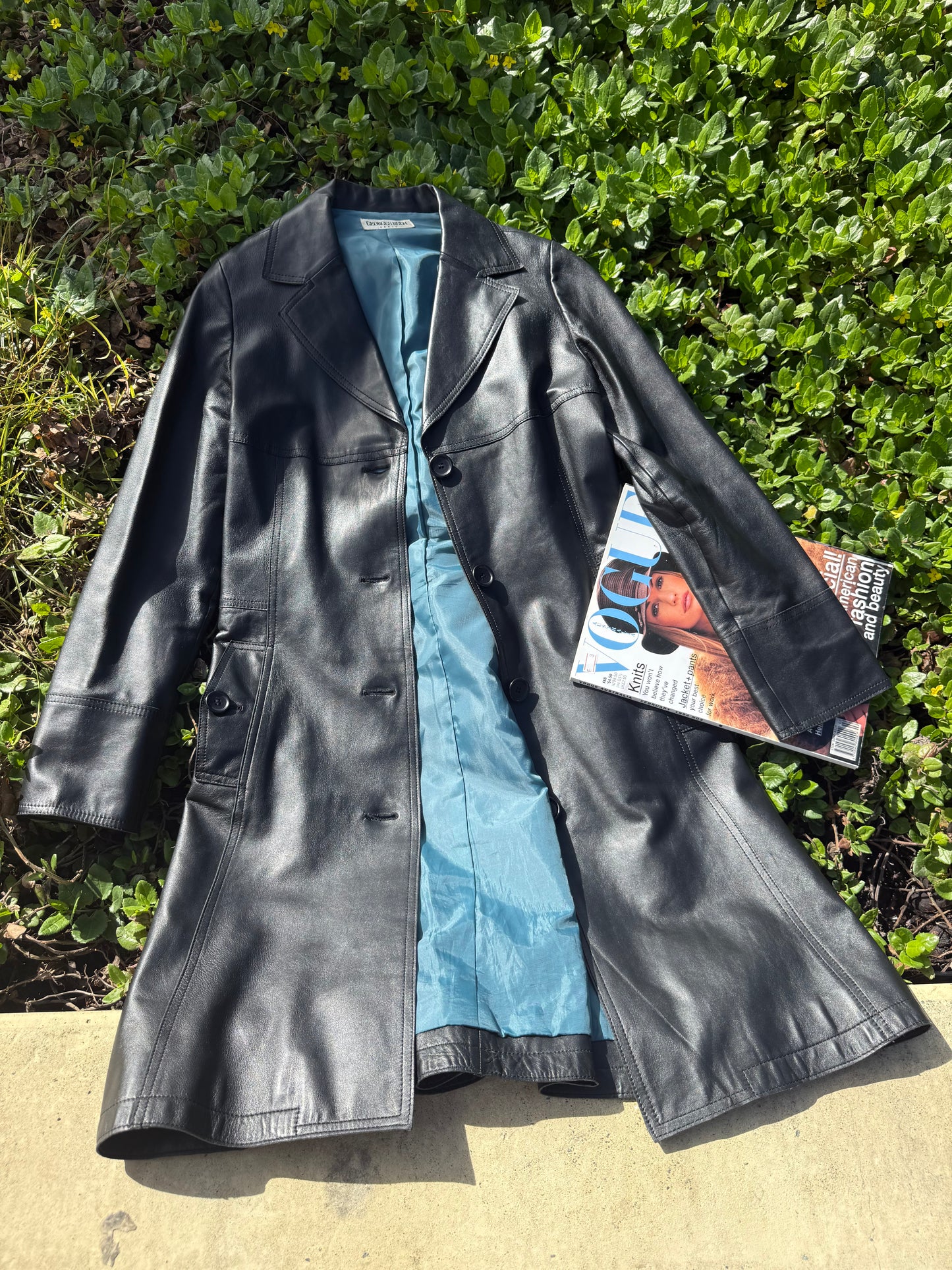 Vintage Georges Rech Leather Coat | French Designer Outerwear