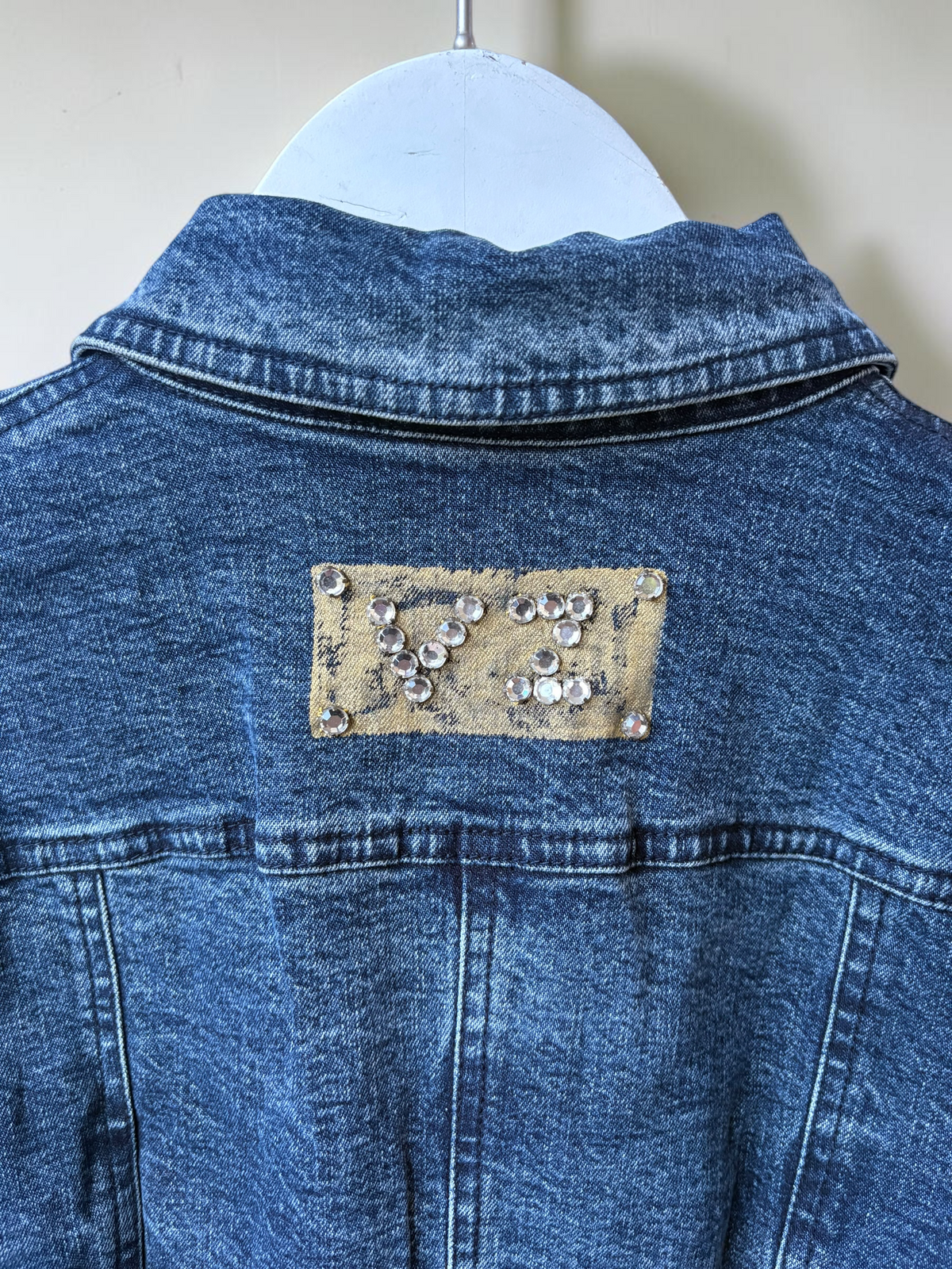 Vintage Valeria Zaccarelli Denim Jacket with Heart & Love Detail