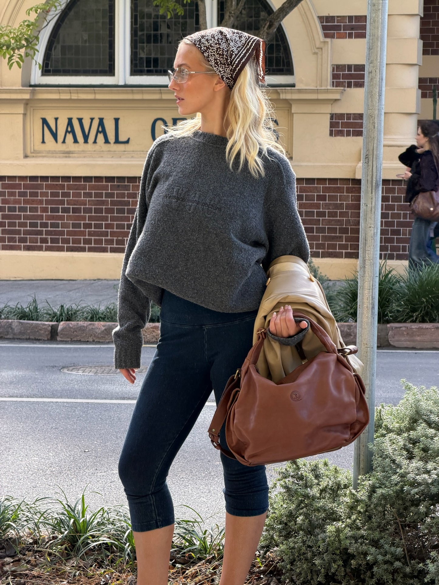 Vintage Versace Grey Knit Sweater | Archive Designer Knitwear