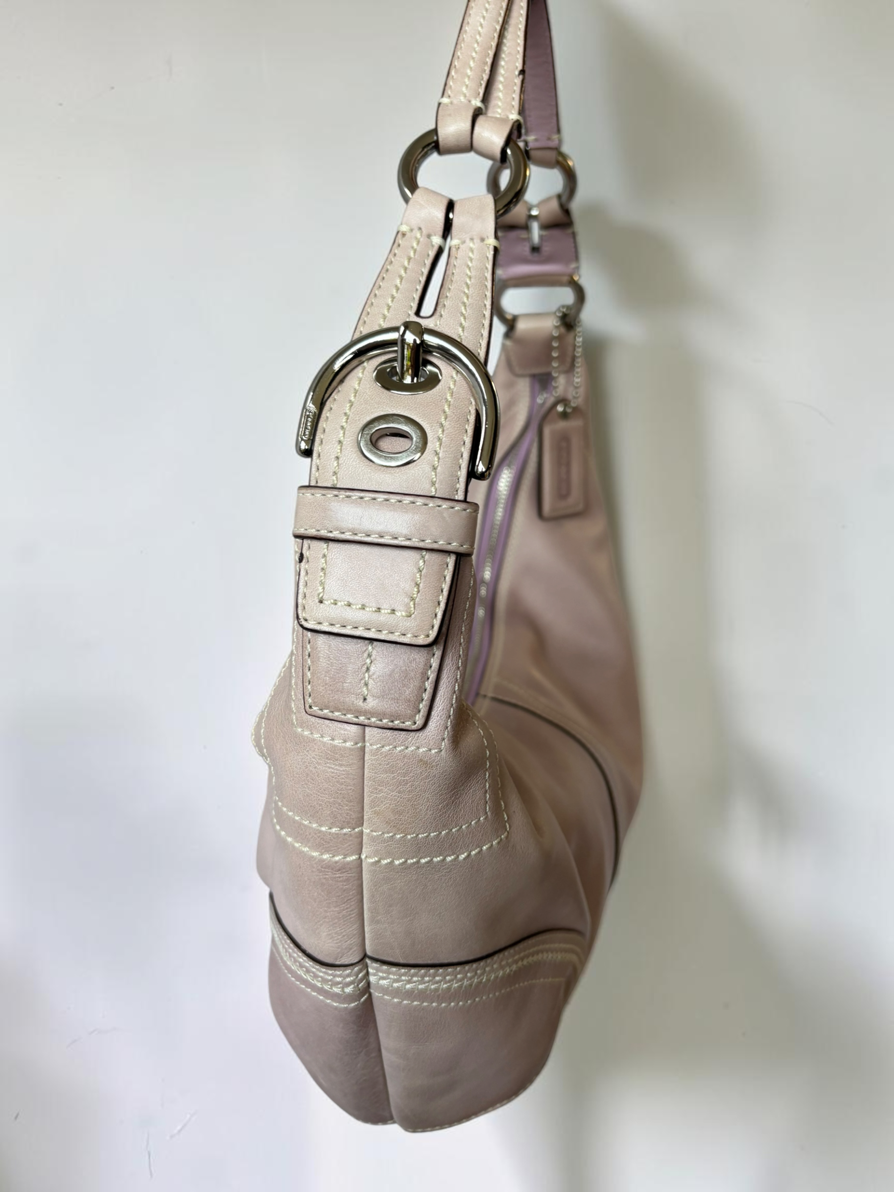 Vintage Coach Crescent Hobo bag blush pink
