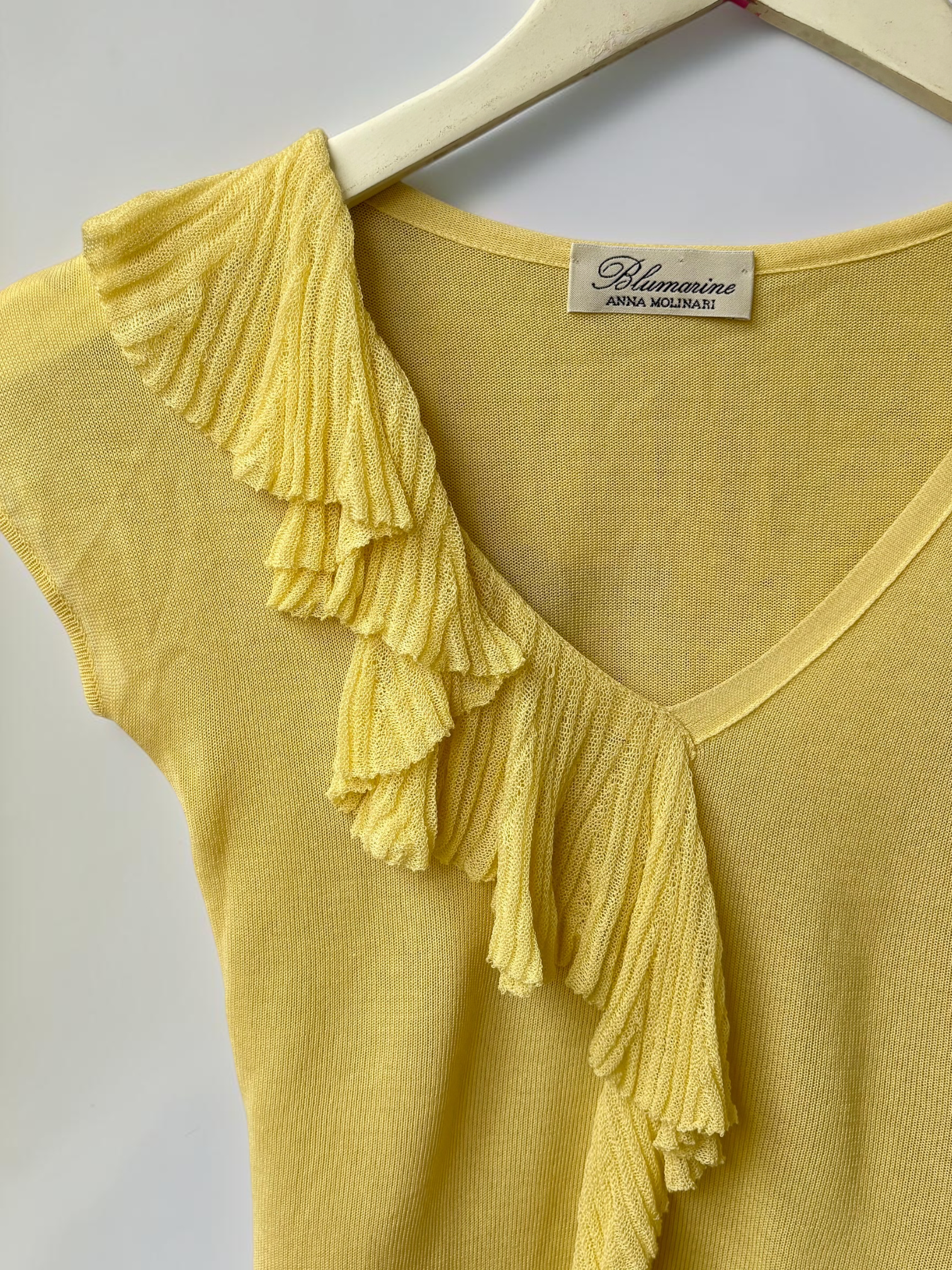 Vintage Blumarine top pleated ruffle detail