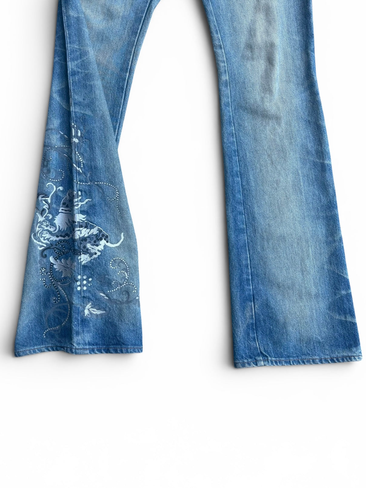 Vintage Just Cavalli Embroidered Flare Jeans | Y2K Designer Denim