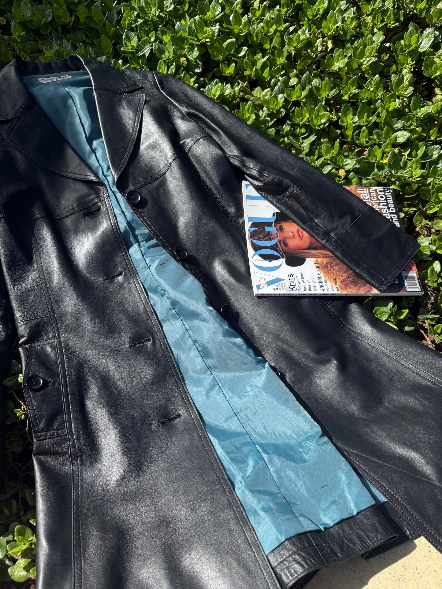 Vintage Georges Rech Leather Coat | French Designer Outerwear