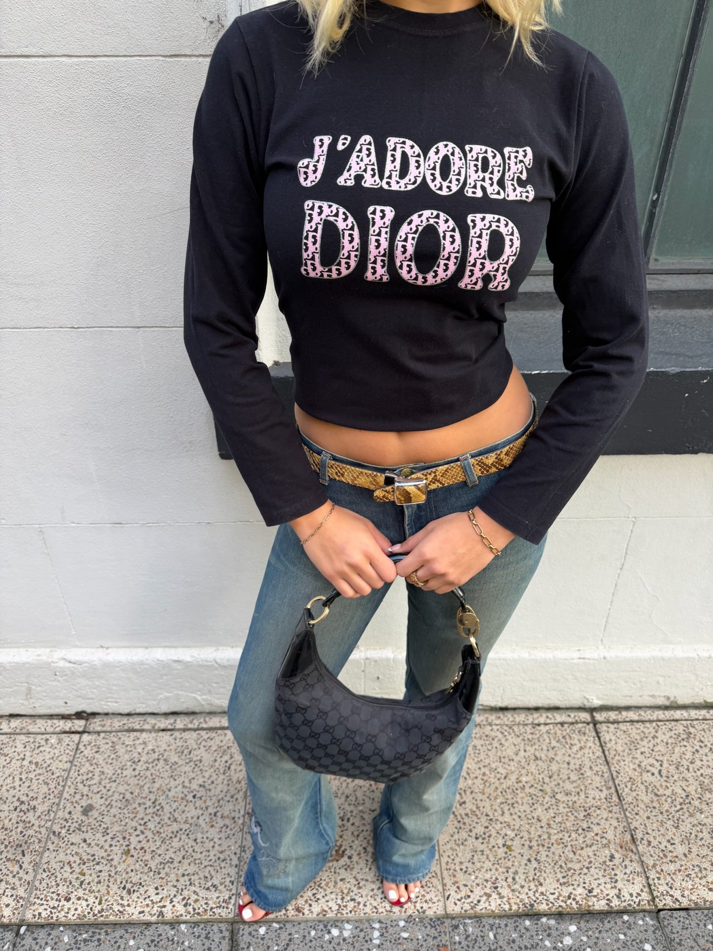 Vintage Dior J'Adior Long Sleeve Top | Y2K Christian Dior