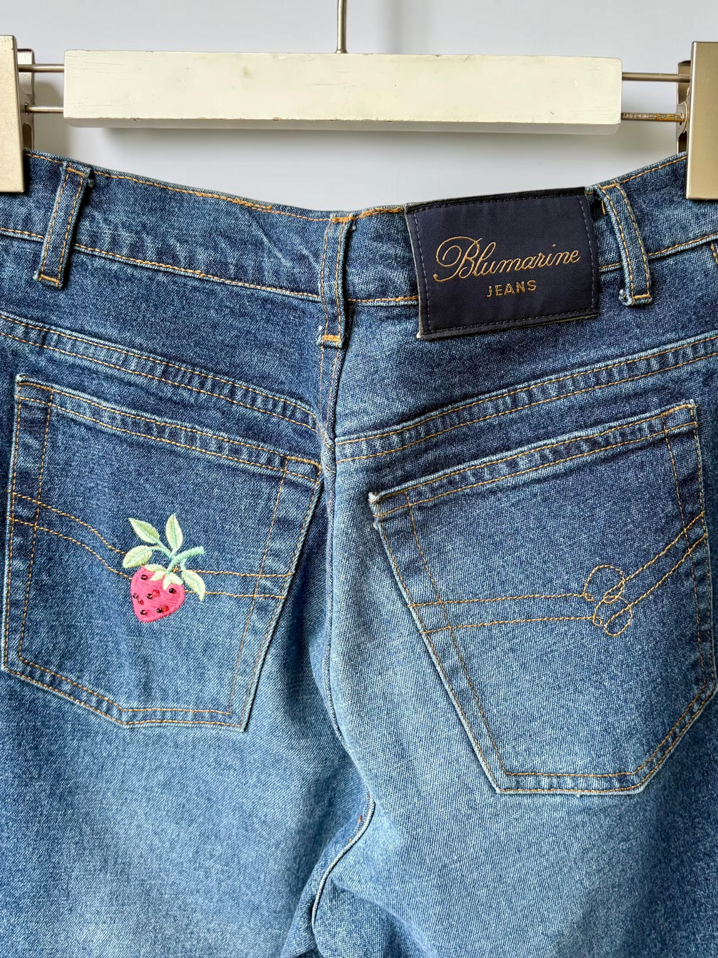 Vintage Blumarine Jeans back pocket strawberry detail