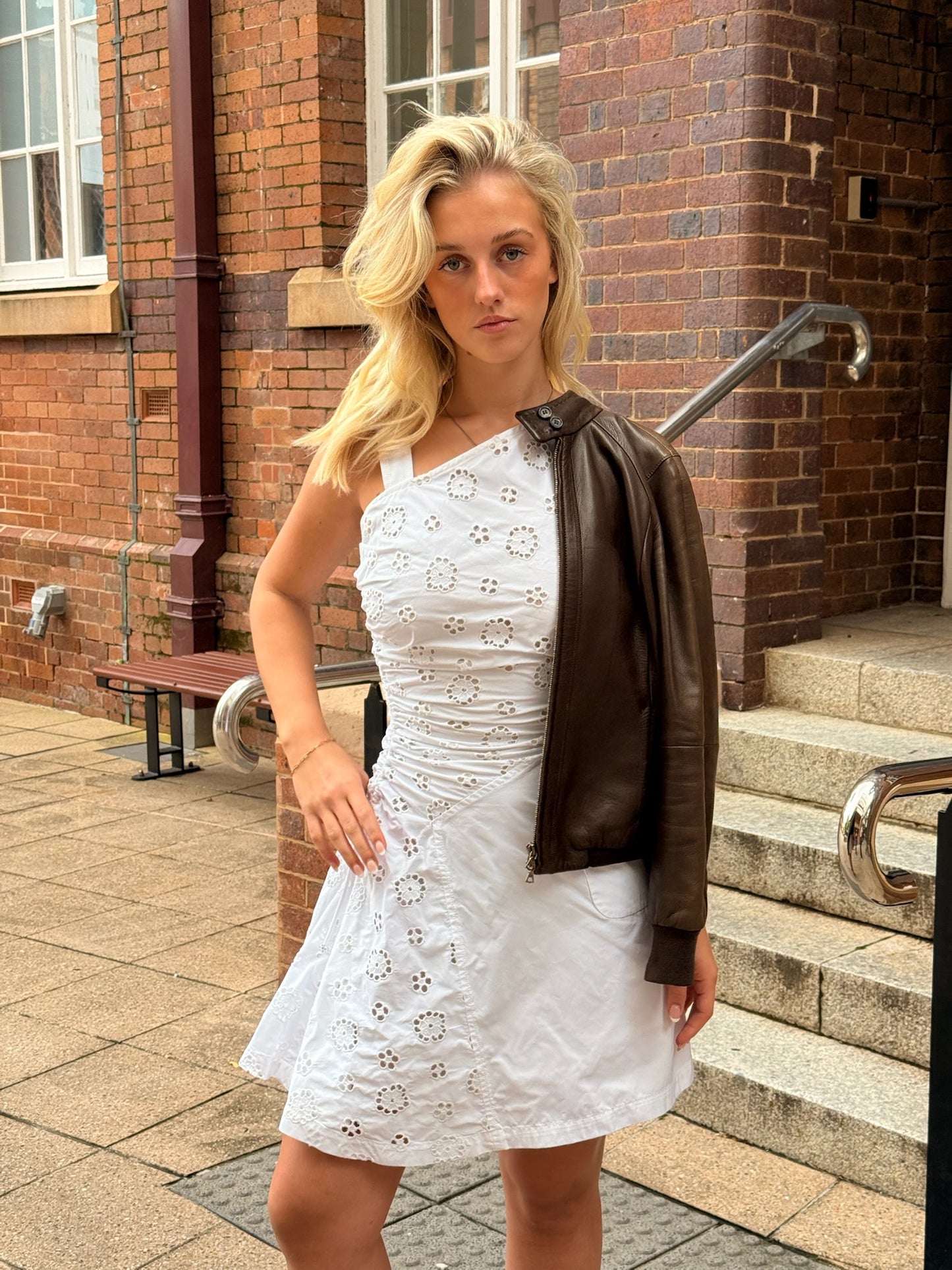 Vintage Versace White Dress | Designer Occasion Dress