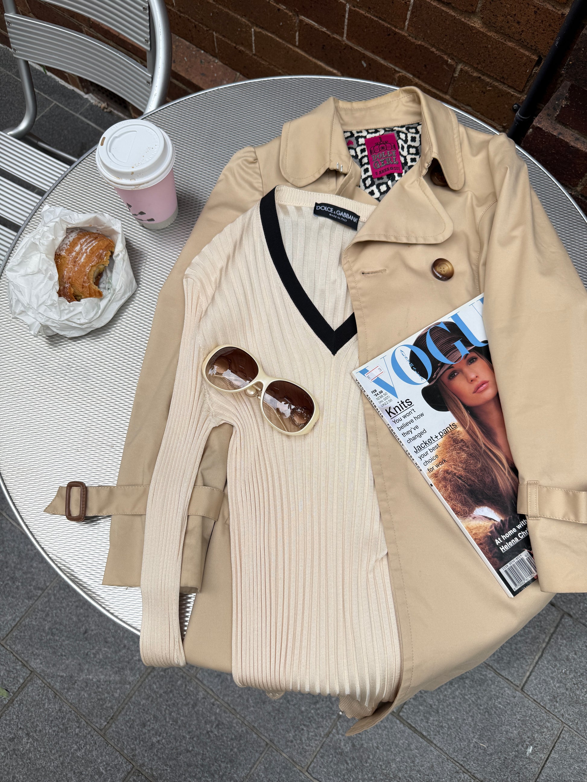 Vintage Dolly Girl Anna Sui coat lining