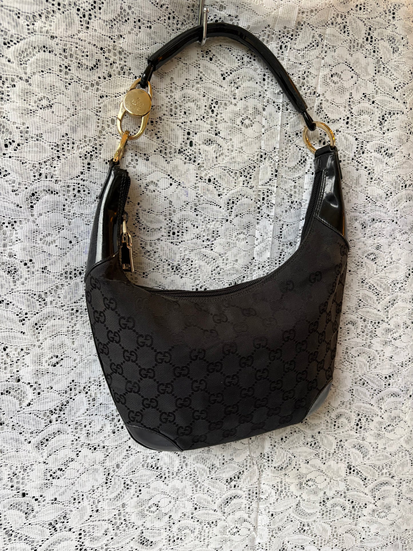 Vintage Gucci GG Logo Shoulder Bag | Designer Handbag