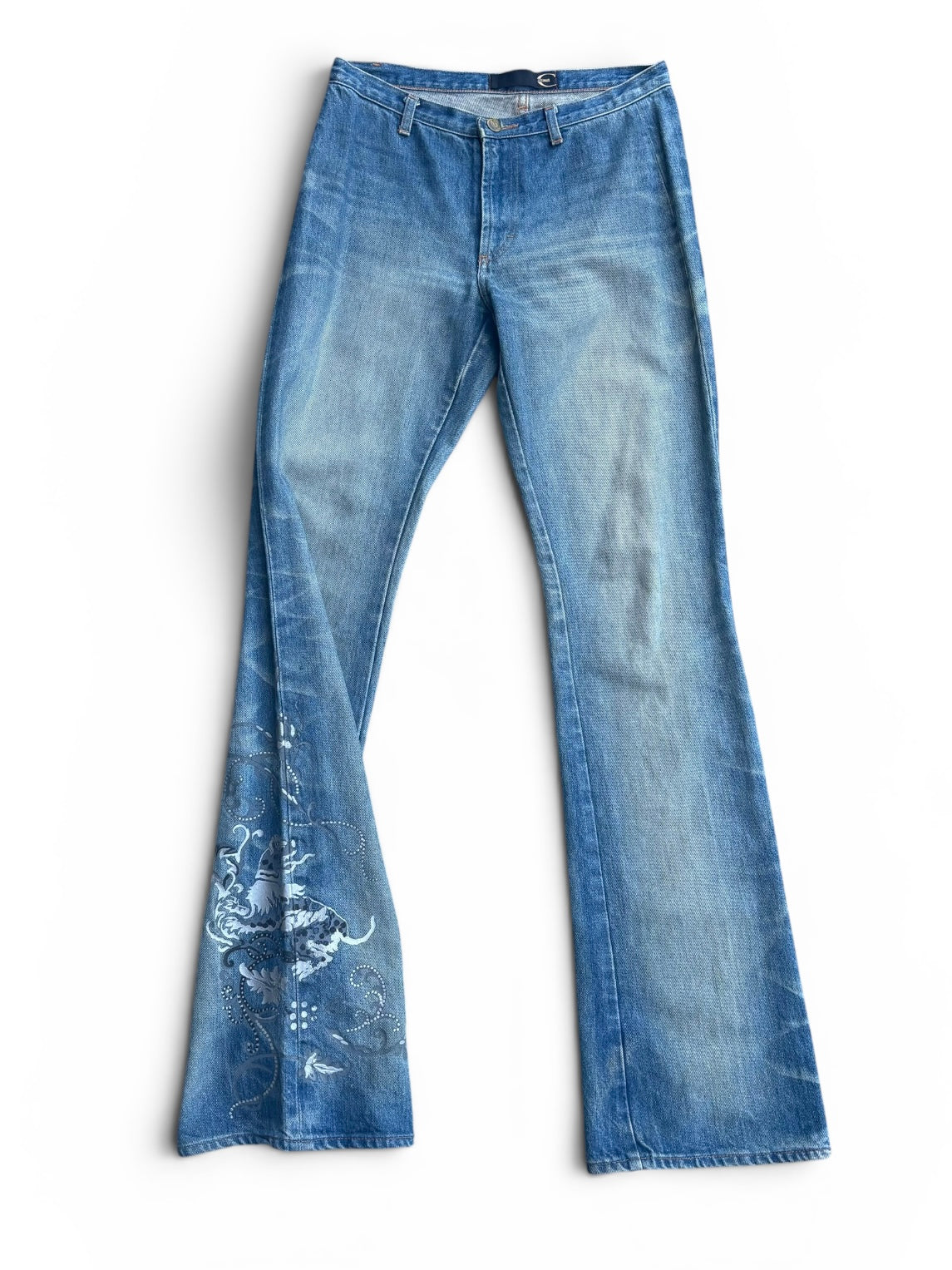 Vintage Just Cavalli Embroidered Flare Jeans | Y2K Designer Denim