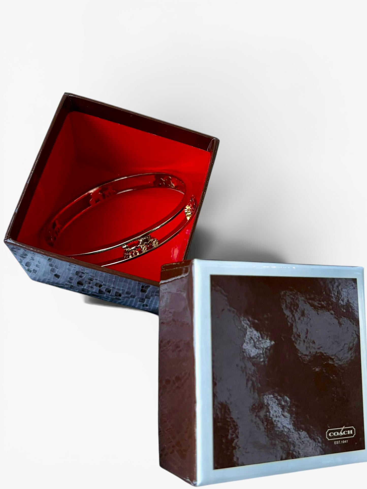 Vintage Coach Gold Bangle Bracelet | Designer Jewellery with Box