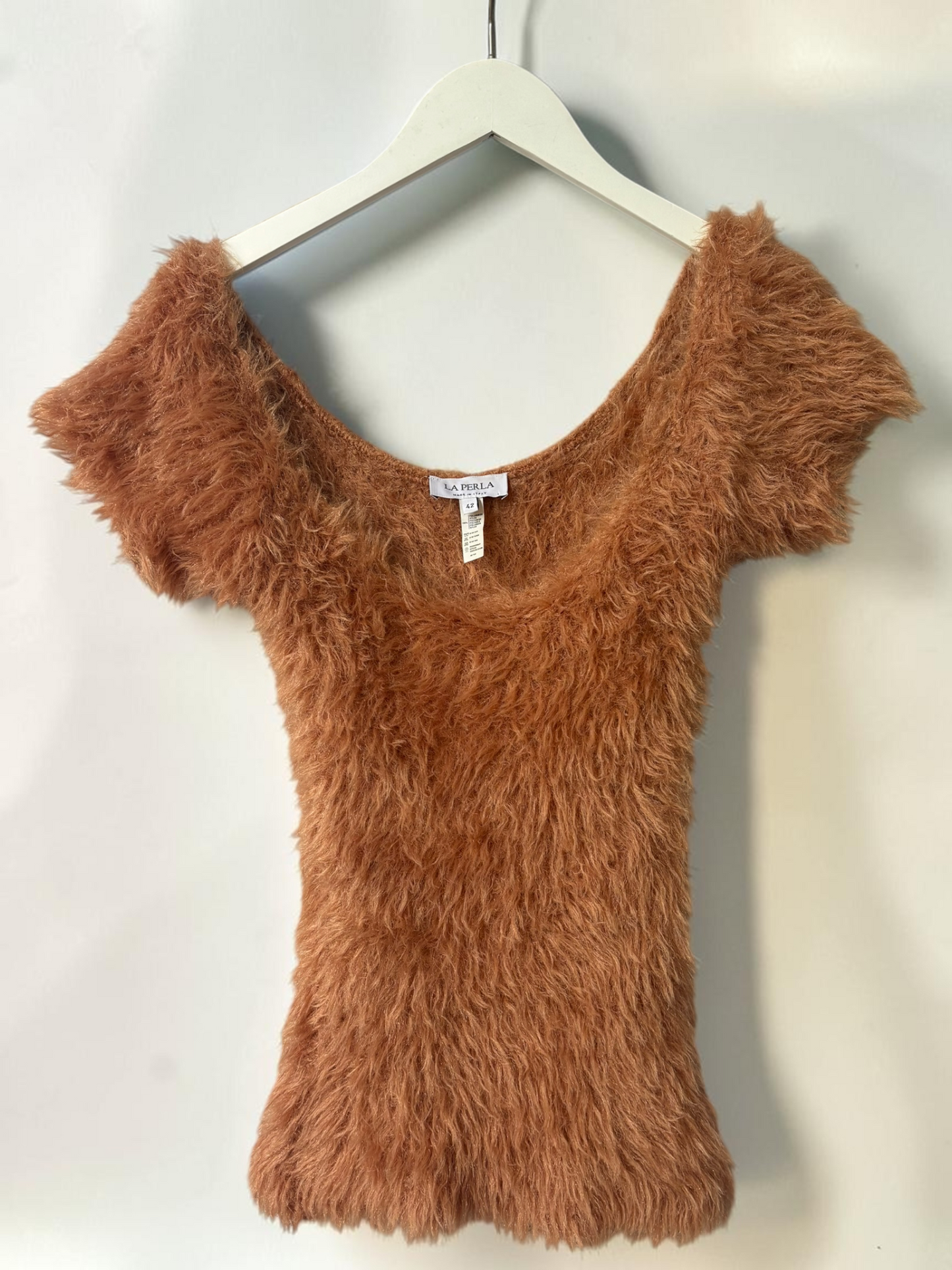 Vintage La Perla shaggy knit close up