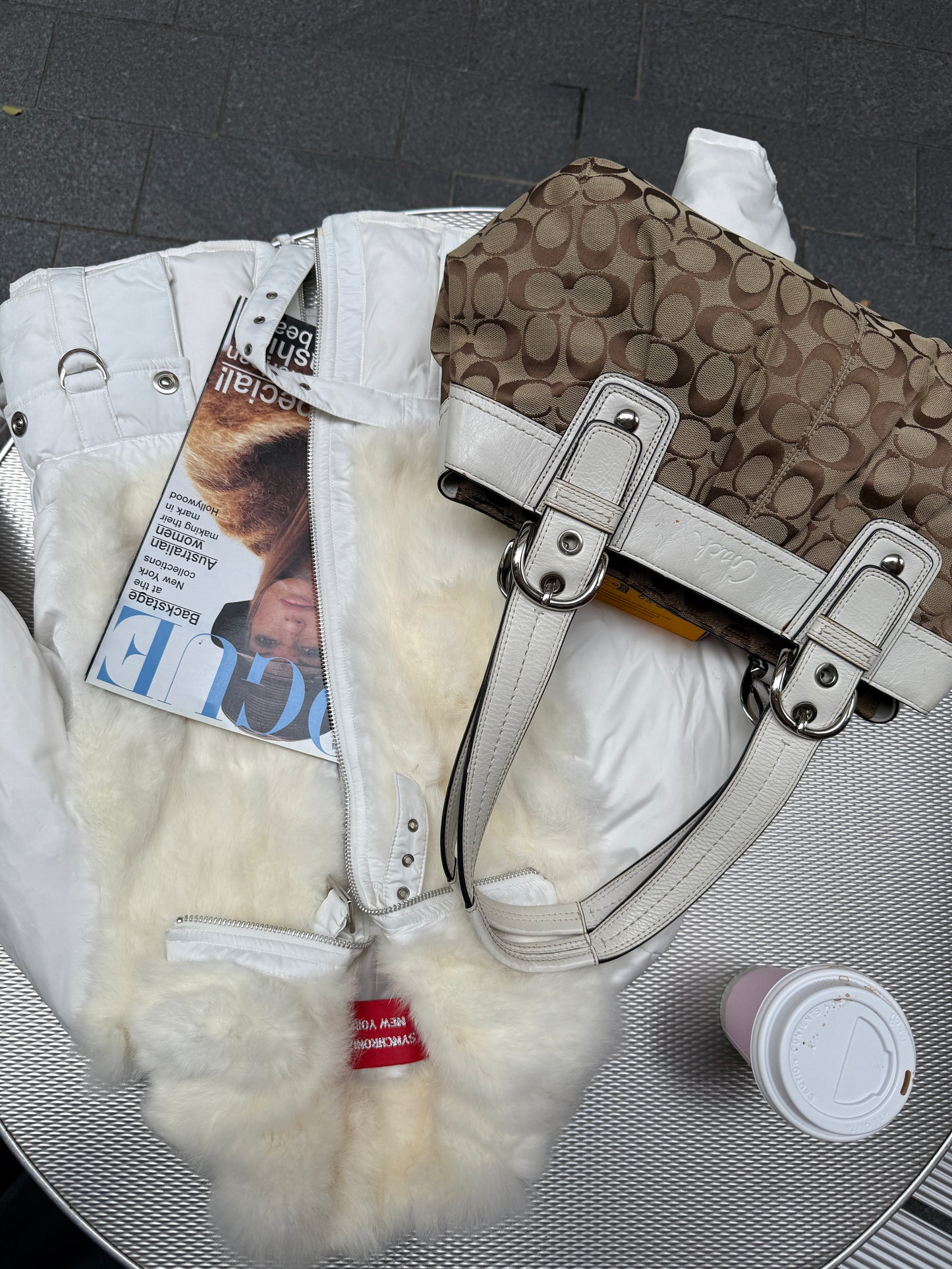 Vintage Coach Signature Tote Bag | Y2K Monogram Handbag