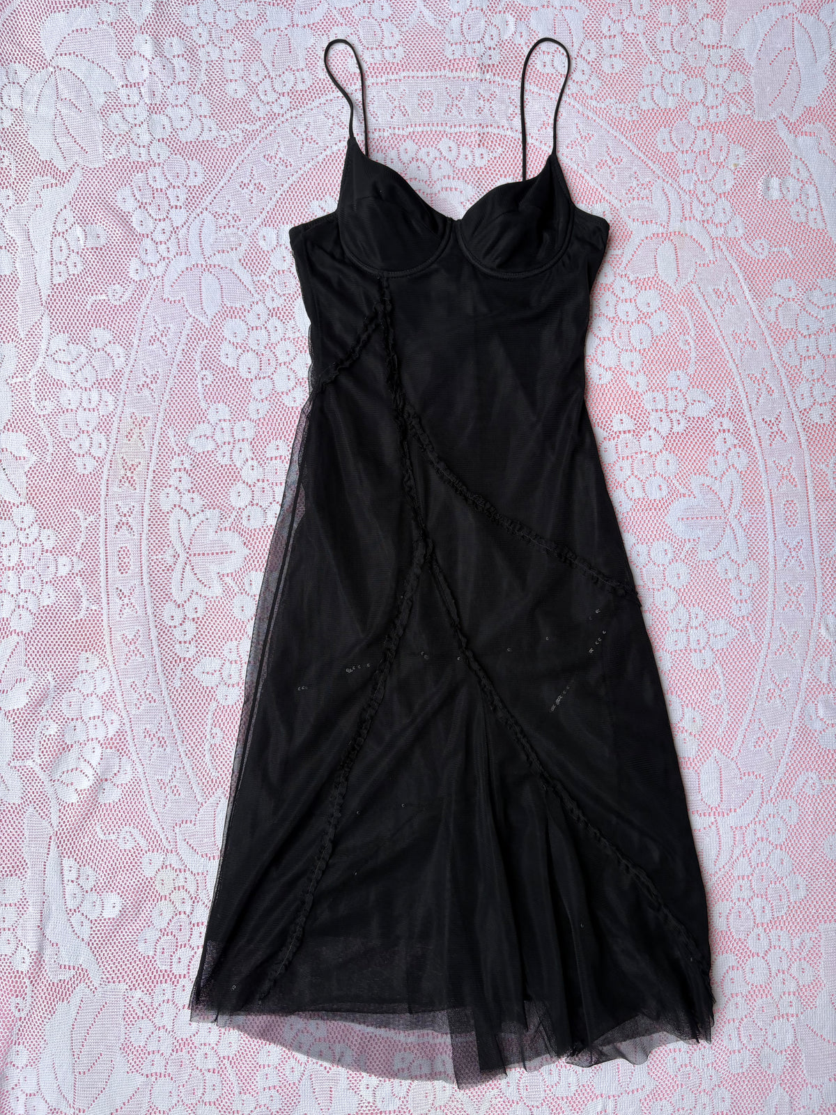 Vintage Versace black dress side view
