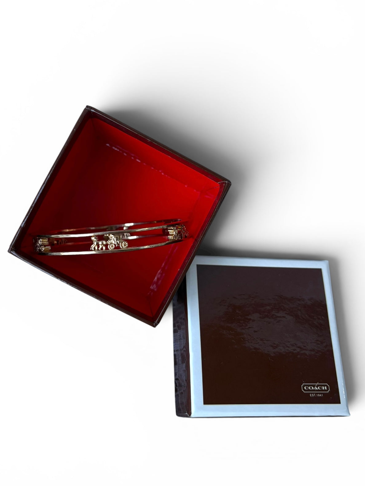 Vintage Coach Gold Bangle Bracelet | Designer Jewellery with Box