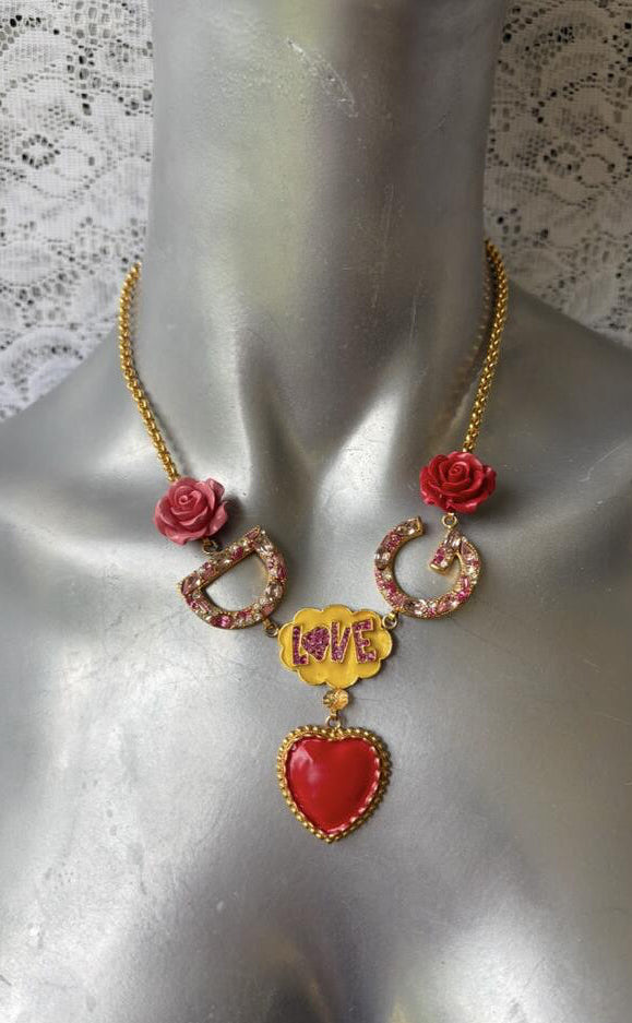 Vintage Dolce & Gabbana Heart Necklace | Y2K Designer Jewellery