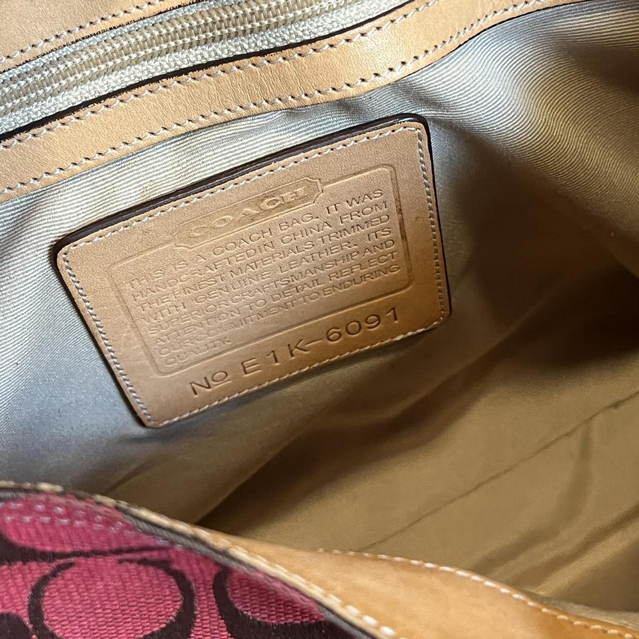 Vintage Coach Red and mustard leather handbag