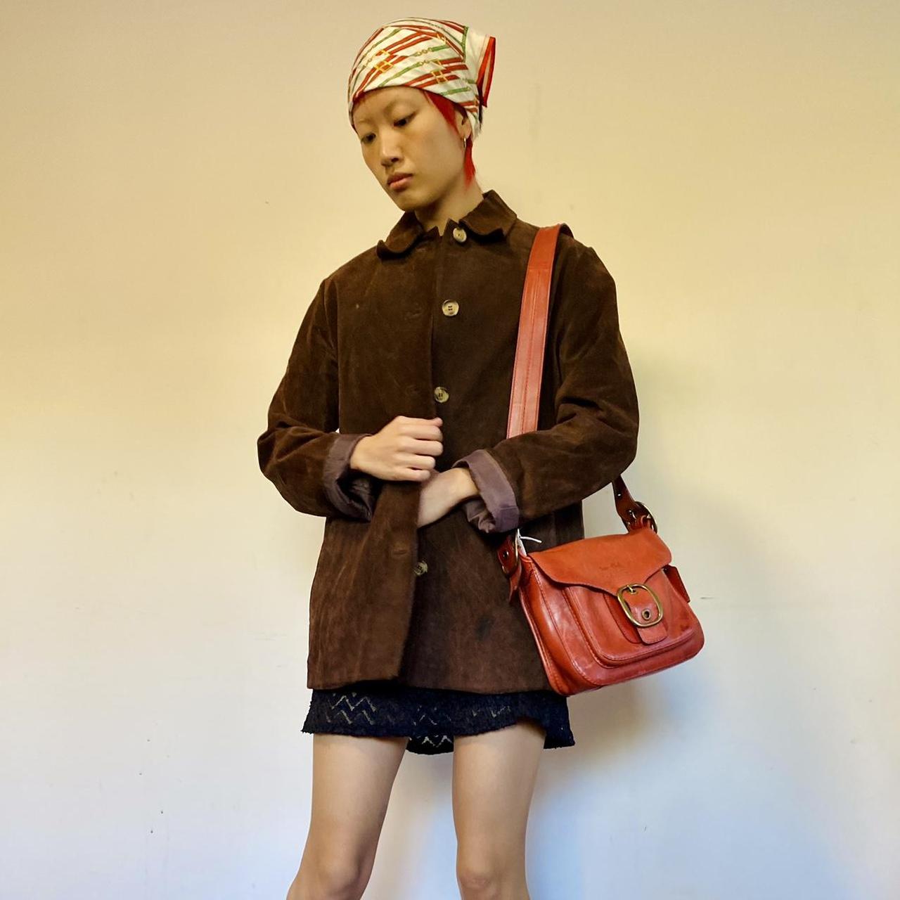 RARE Vintage Coach Leatherware red leather cross body bag