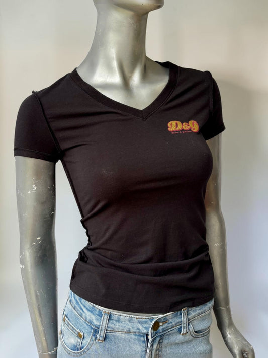 Vintage Dolce and Gabbana D&G black logo top