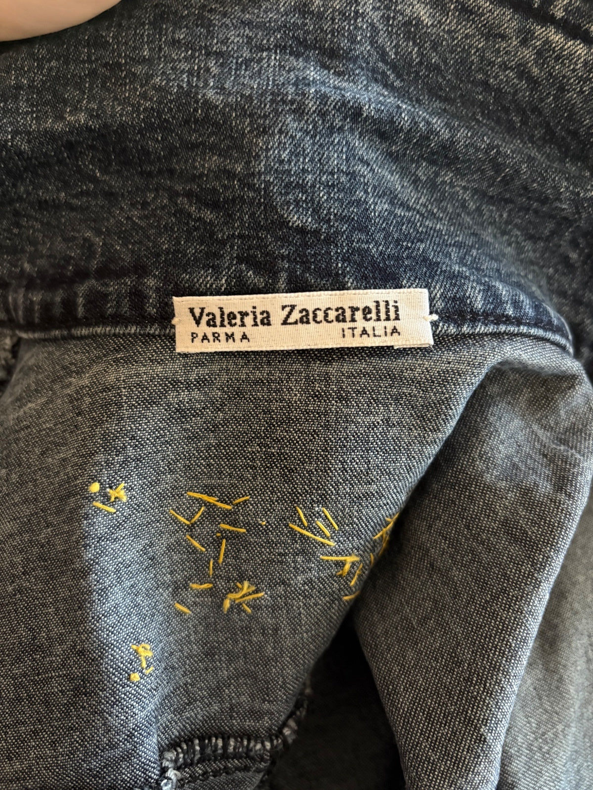 Vintage Valeria Zaccarelli jacket rhinestone patch back