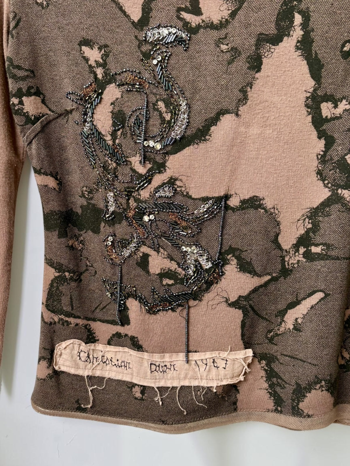 Vintage Christian Dior John Galliano beaded top back